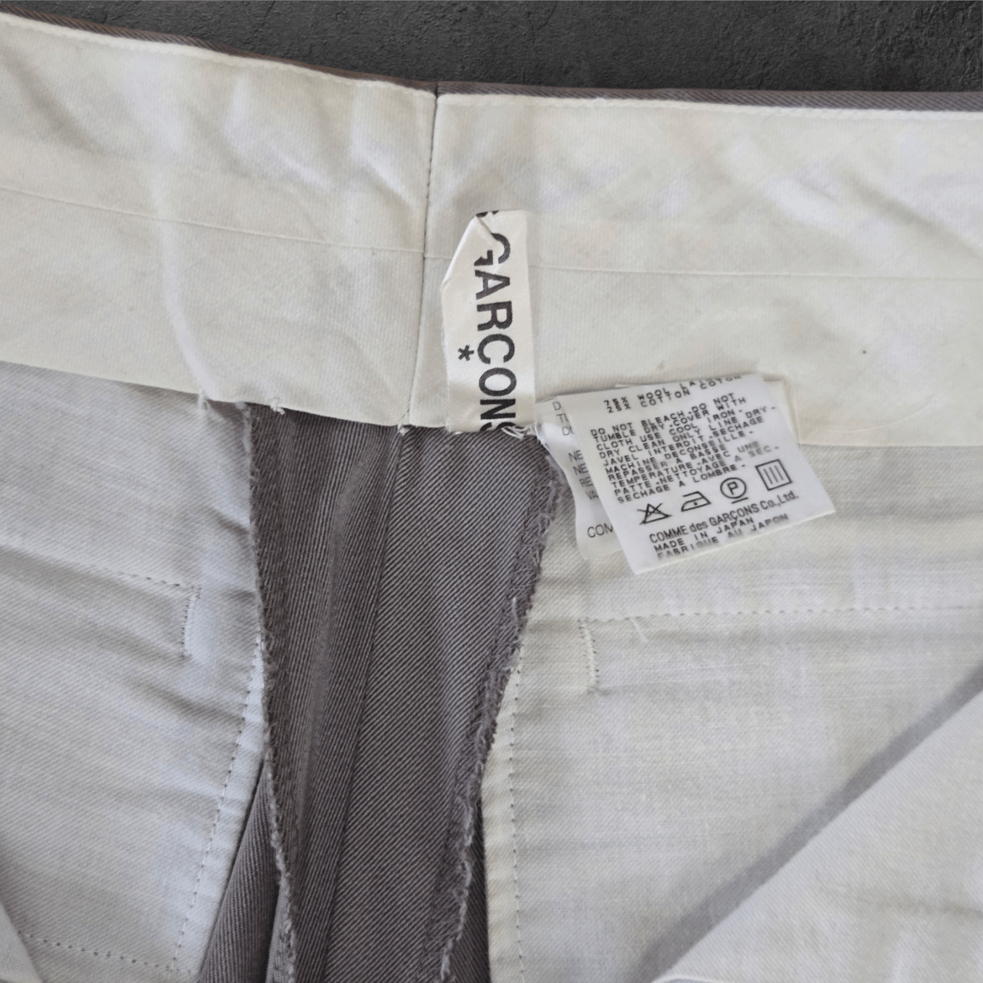 Comme des Garcons Comme des Garcons Wool Gabardine Beige Trousers Size US 30 / EU 46 - 4 Thumbnail