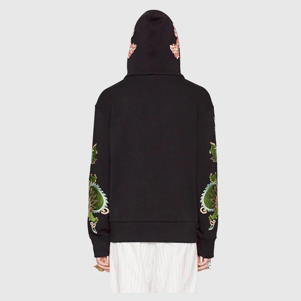 Gucci Gucci Black Guccify Dragons Hoodie Size US L / EU 52-54 / 3 - 3 Thumbnail