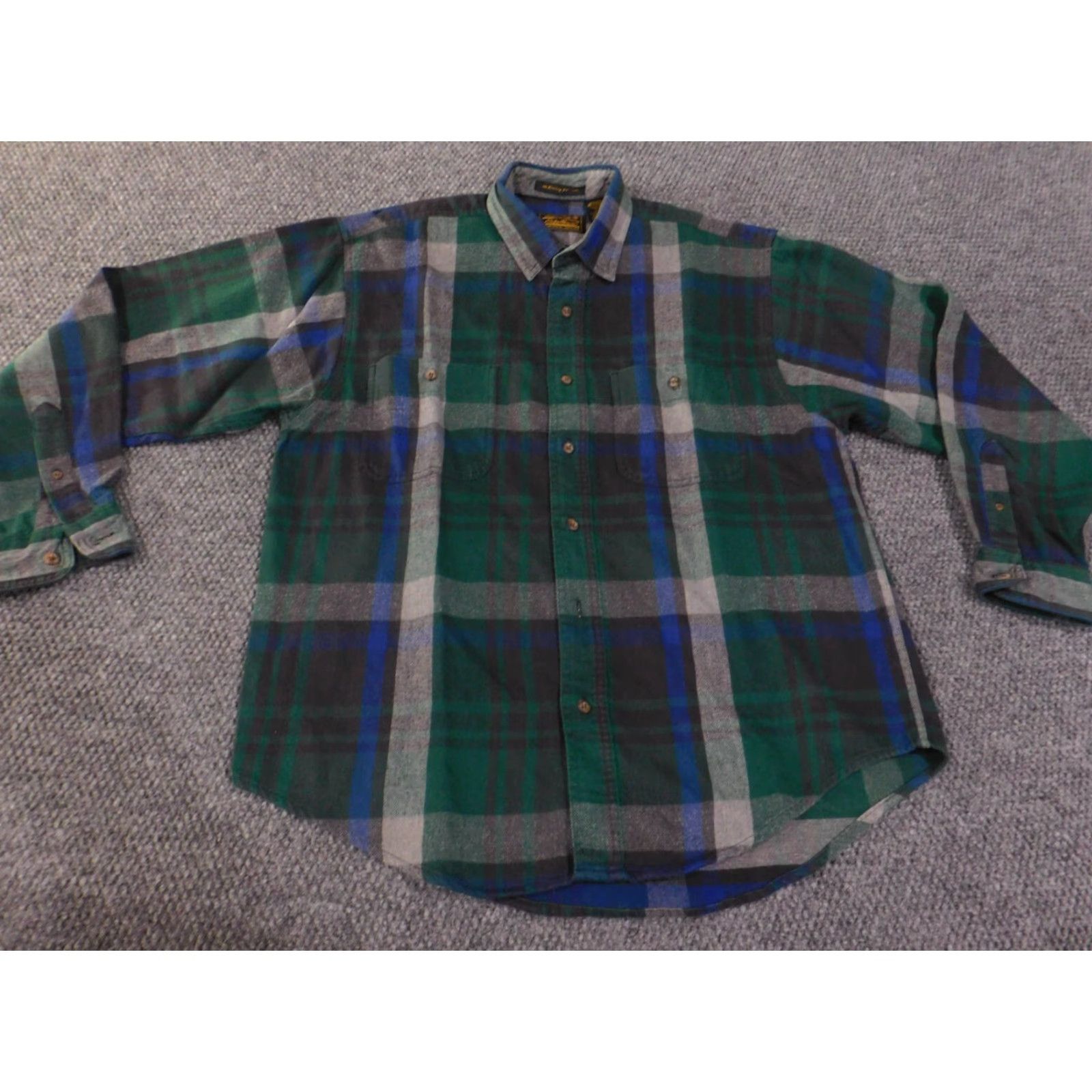 Eddie Bauer VINTAGE Eddie Bauer Flannel Shirt Mens Large Green McKinley Outdoor Plaid USA Size US L / EU 52-54 / 3 - 5 Thumbnail