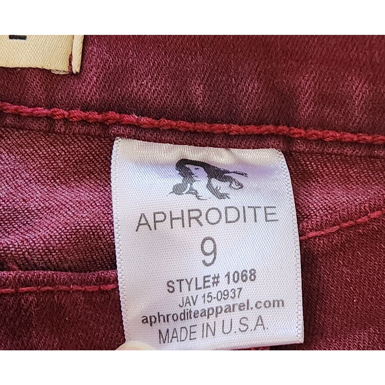 Other Aphrodite Burgundy High Waisted Skinny Distressed Jeans 9 Size 28" / US 6 / IT 42 - 6 Thumbnail
