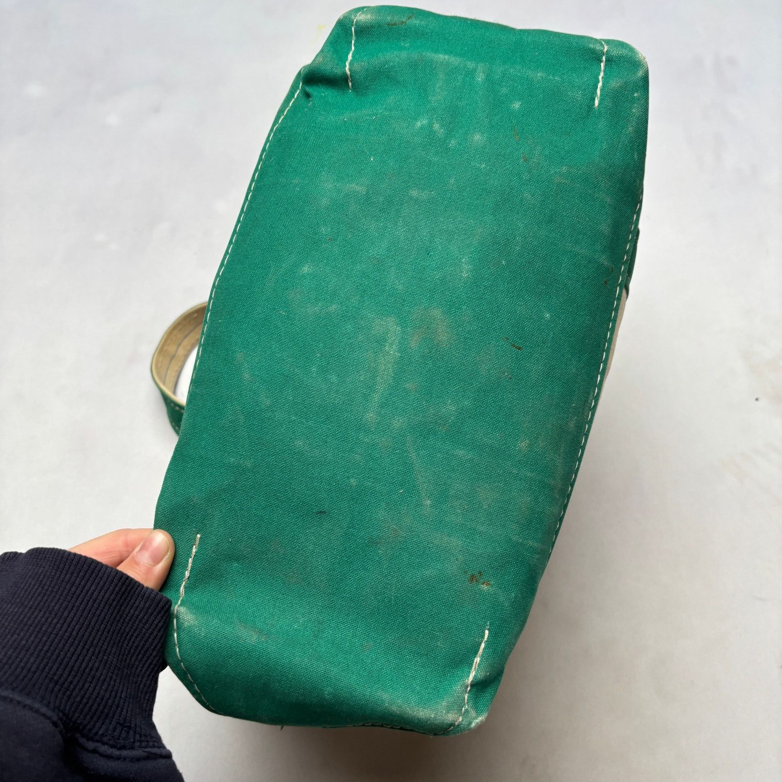 L.L. Bean Vintage 80s L.L. Bean Tote Bag Canvas Small 15.5x11 Green Size ONE SIZE - 3 Thumbnail