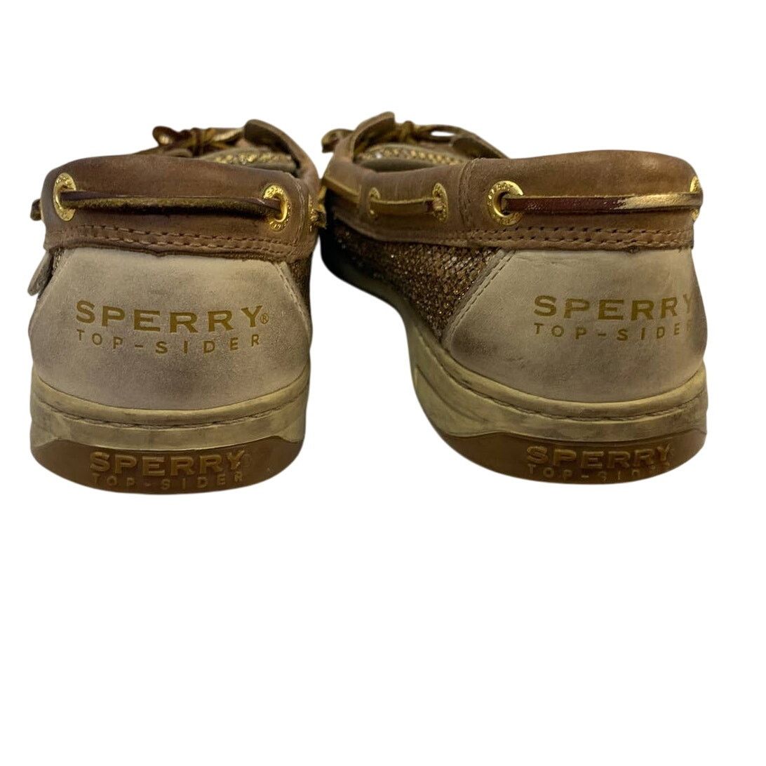 Sperry Sperry US 9.5 Sparkle Gold Leather Topsiders Boat Shoes Size US 9.5 / IT 39.5 - 5 Thumbnail