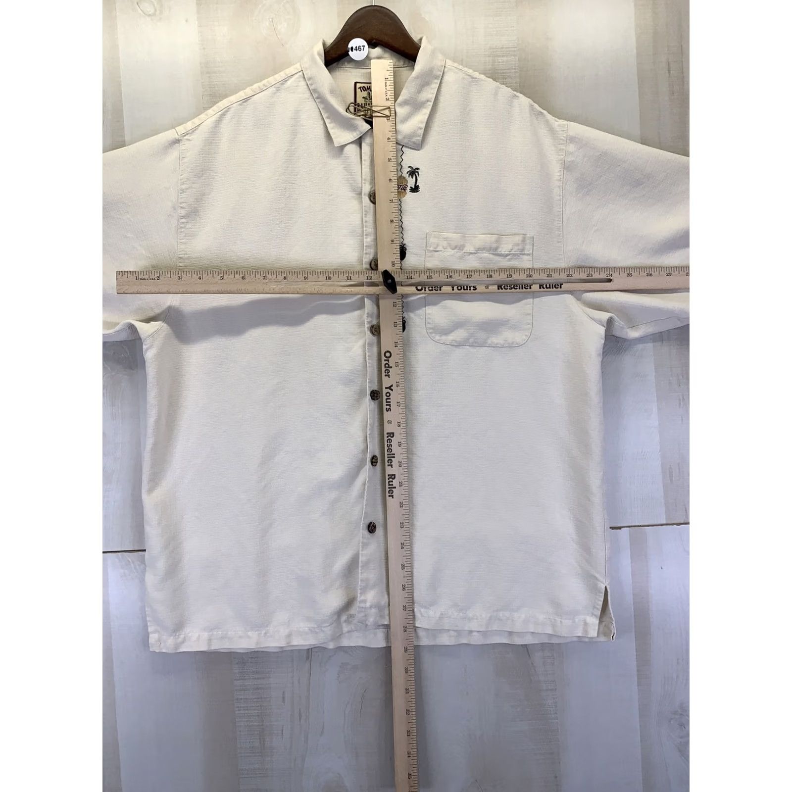 Tommy Bahama VINTAGE Tommy Bahama Shirt MENS L 100% Silk Embroidered Tropical Theme Beige Short Sleeve Button-Up Collared Size US L / EU 52-54 / 3 - 6 Thumbnail