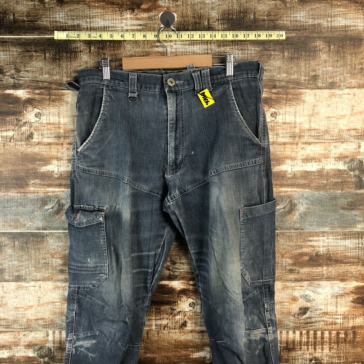 Japanese Brand Field Core Blue Distressed Denim Pants #A2106 Size US 32 / EU 48 - 4 Thumbnail