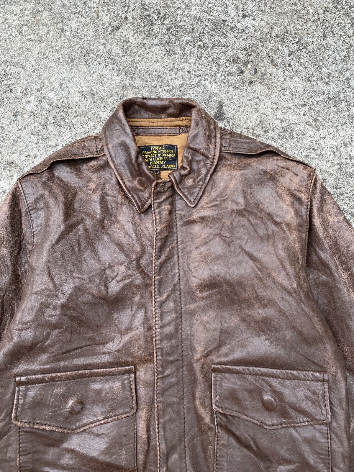 Aero Leathers 1970s Type A2 Aero Leather Us Army Patina Design Jacket Size US S / EU 44-46 / 1 - 5 Thumbnail