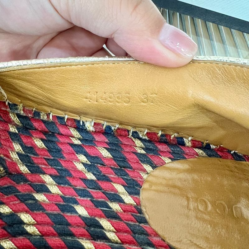 Gucci Gucci Golden Fisherman Shoes with Signature Stripes Size US 6.5 / EU 39-40 - 5 Thumbnail