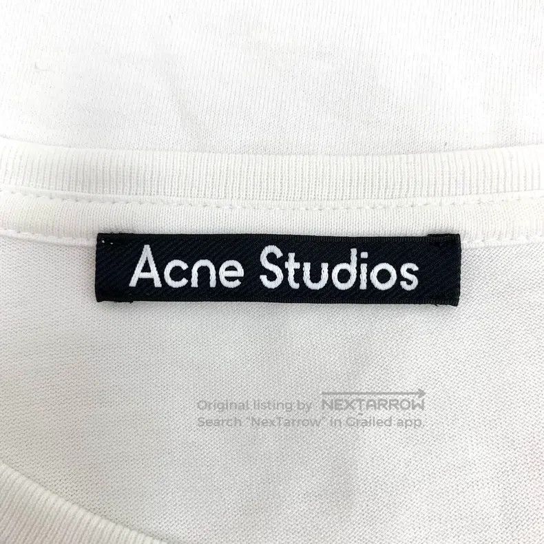 Acne Studios Acne Studios White Smile Embroidered Cotton Round Neck Lon Size US S / EU 44-46 / 1 - 5 Thumbnail