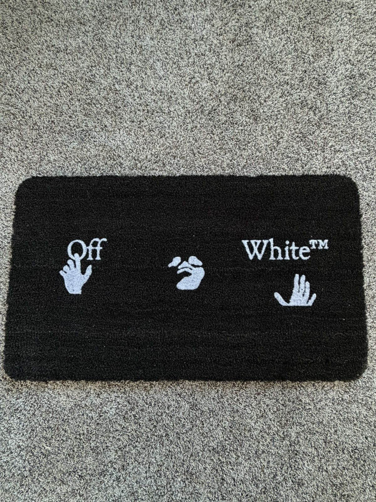 Off-White Off-White Doormat swimming man logo black rare Size ONE SIZE - 6 Thumbnail
