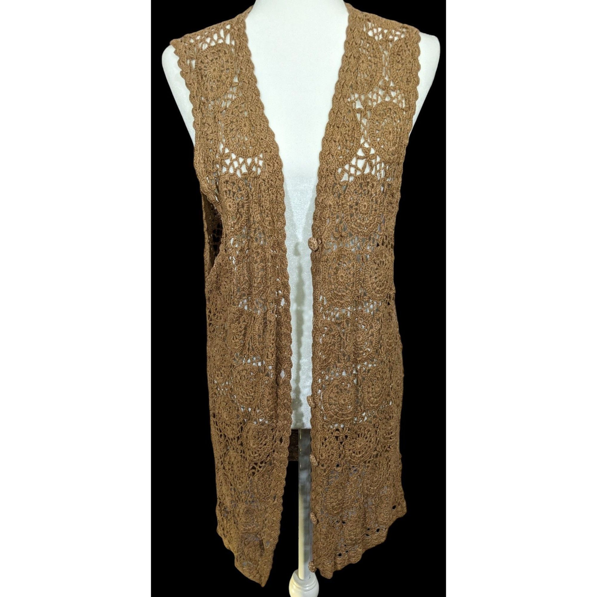 Other Vintage 90s Bohemian Silk Vest by SML Sport Size M / US 6-8 / IT 42-44 - 1 Thumbnail
