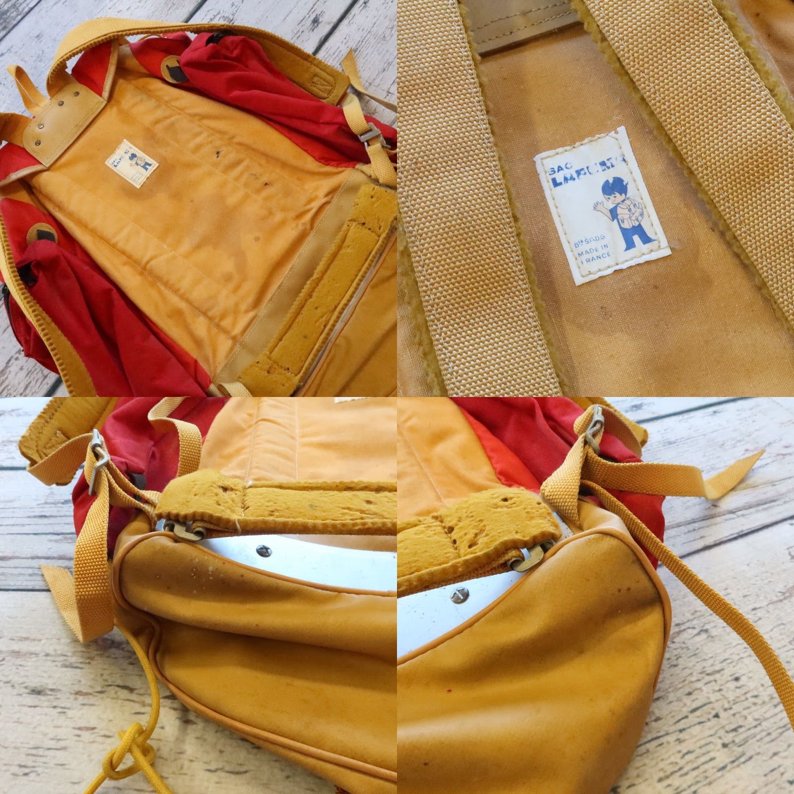 Vintage Vintage Lafuma Mountain Climbing Rucksack Backpack Orange Men’s Nylon Size ONE SIZE - 10 Thumbnail