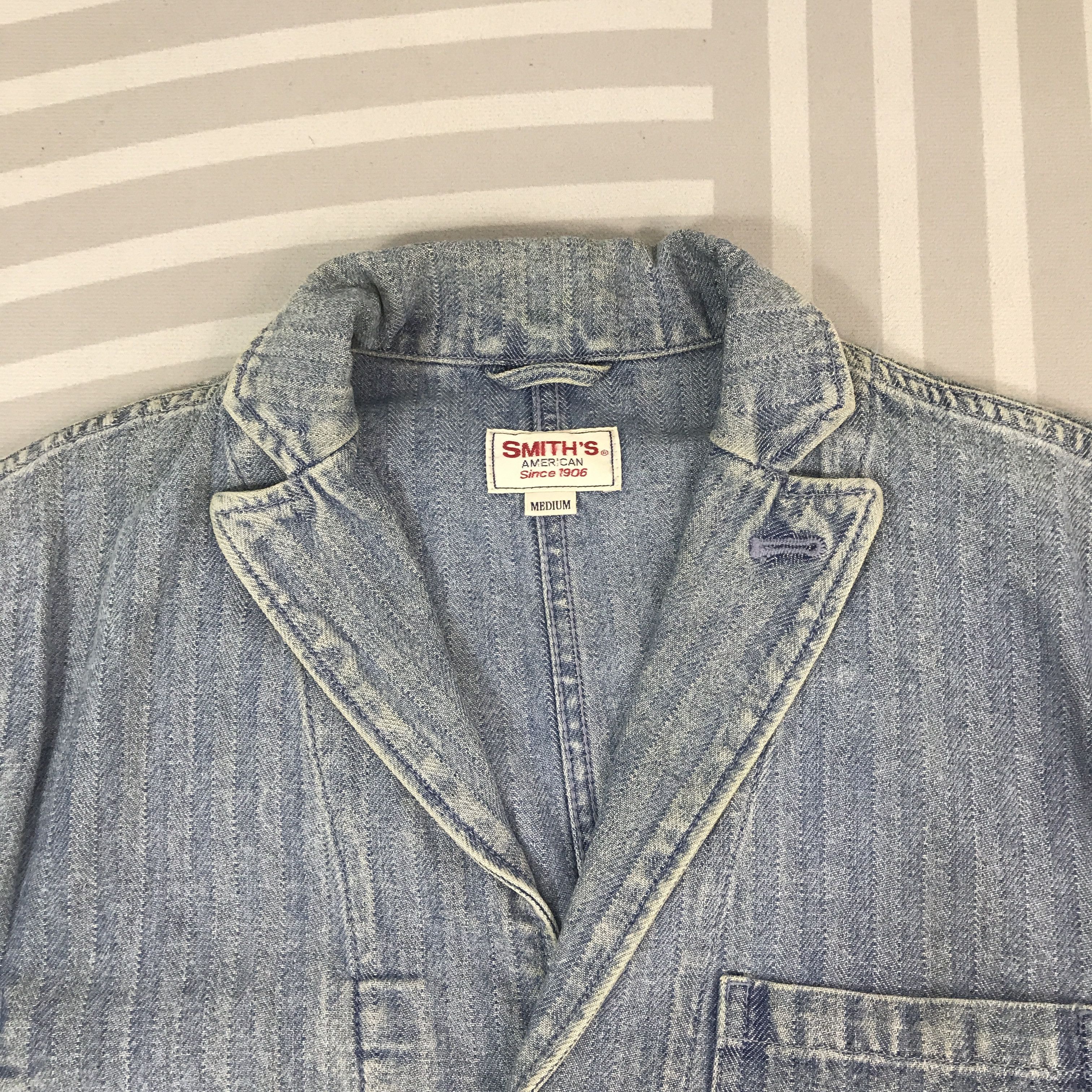 The Smiths Vintage Smith's Denim Blazer denim coat Jacket Size US M / EU 48-50 / 2 - 8 Thumbnail