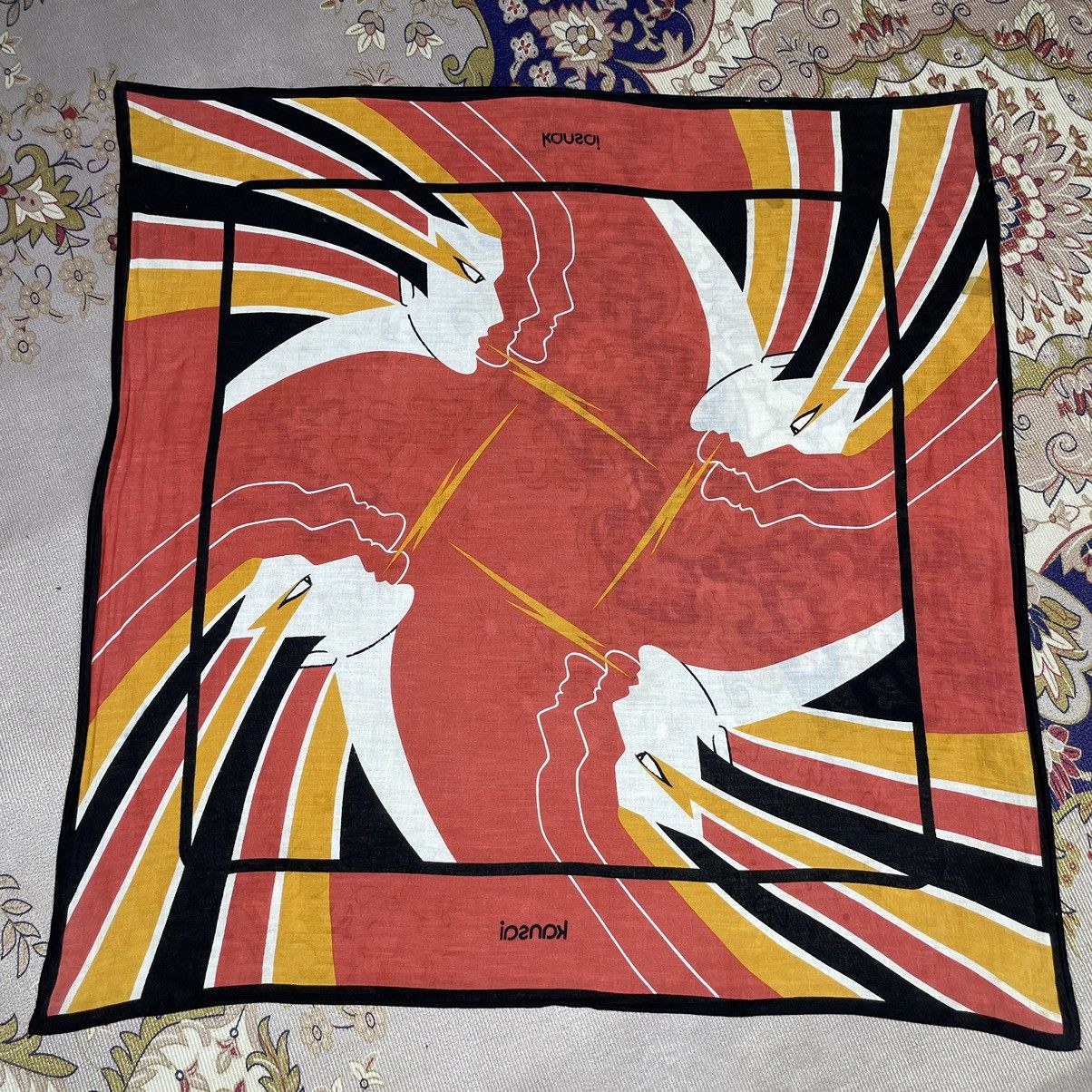Kansai Yamamoto Rarely! Vintage Kansai Yamamoto BigFace Design Bandana/scarf Size ONE SIZE - 3 Thumbnail