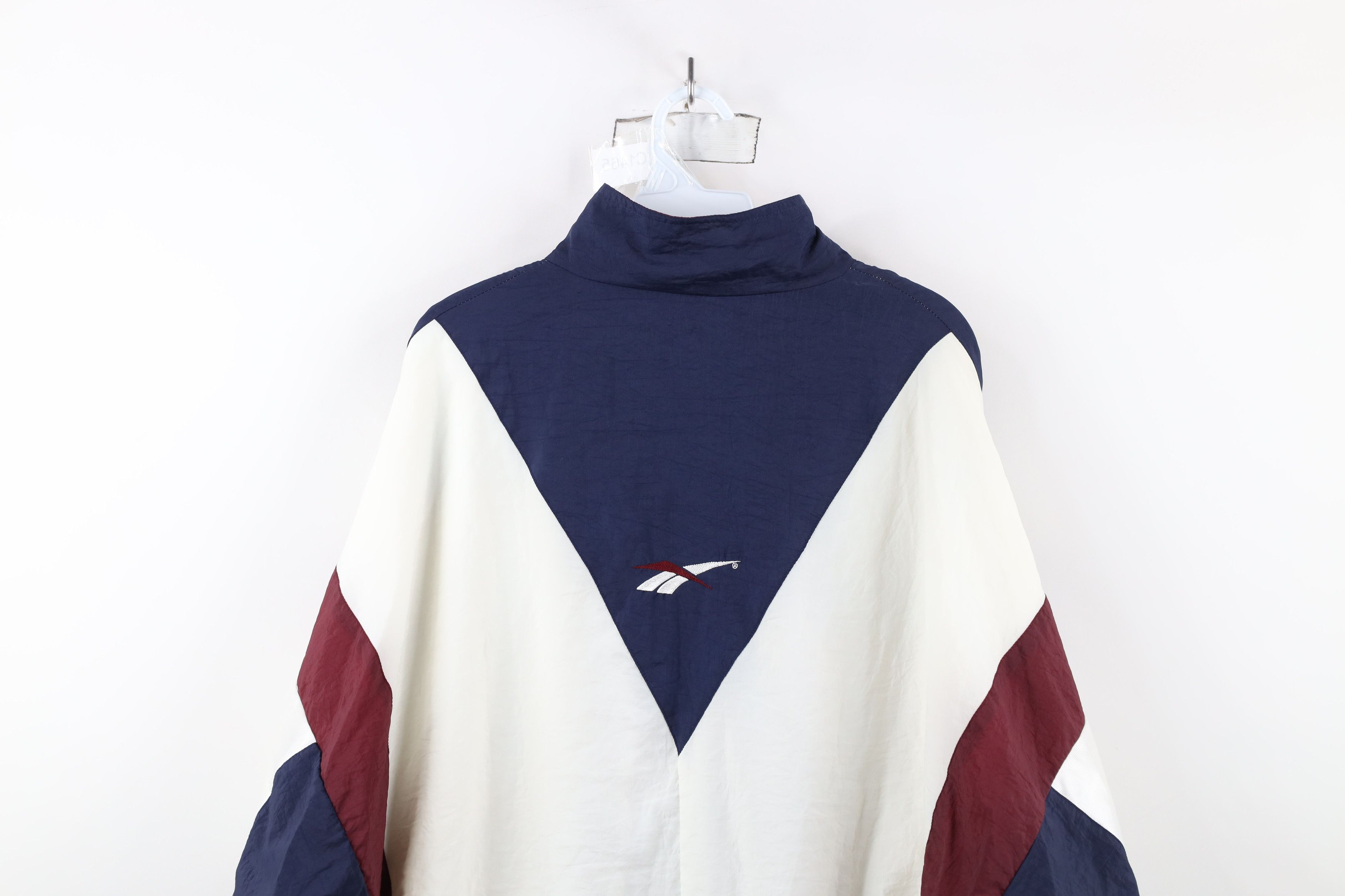 Reebok × Vintage Vintage 90s Reebok Big Logo Lined Windbreaker Jacket Coat Size US L / EU 52-54 / 3 - 13 Thumbnail