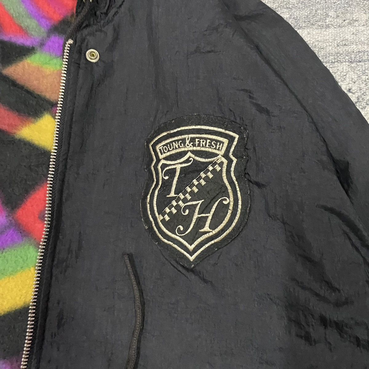 Japanese Brand × Vintage Vintage Fleece Abstract Reversible Hoodie Zip Jacket Size US XL / EU 56 / 4 - 10 Thumbnail