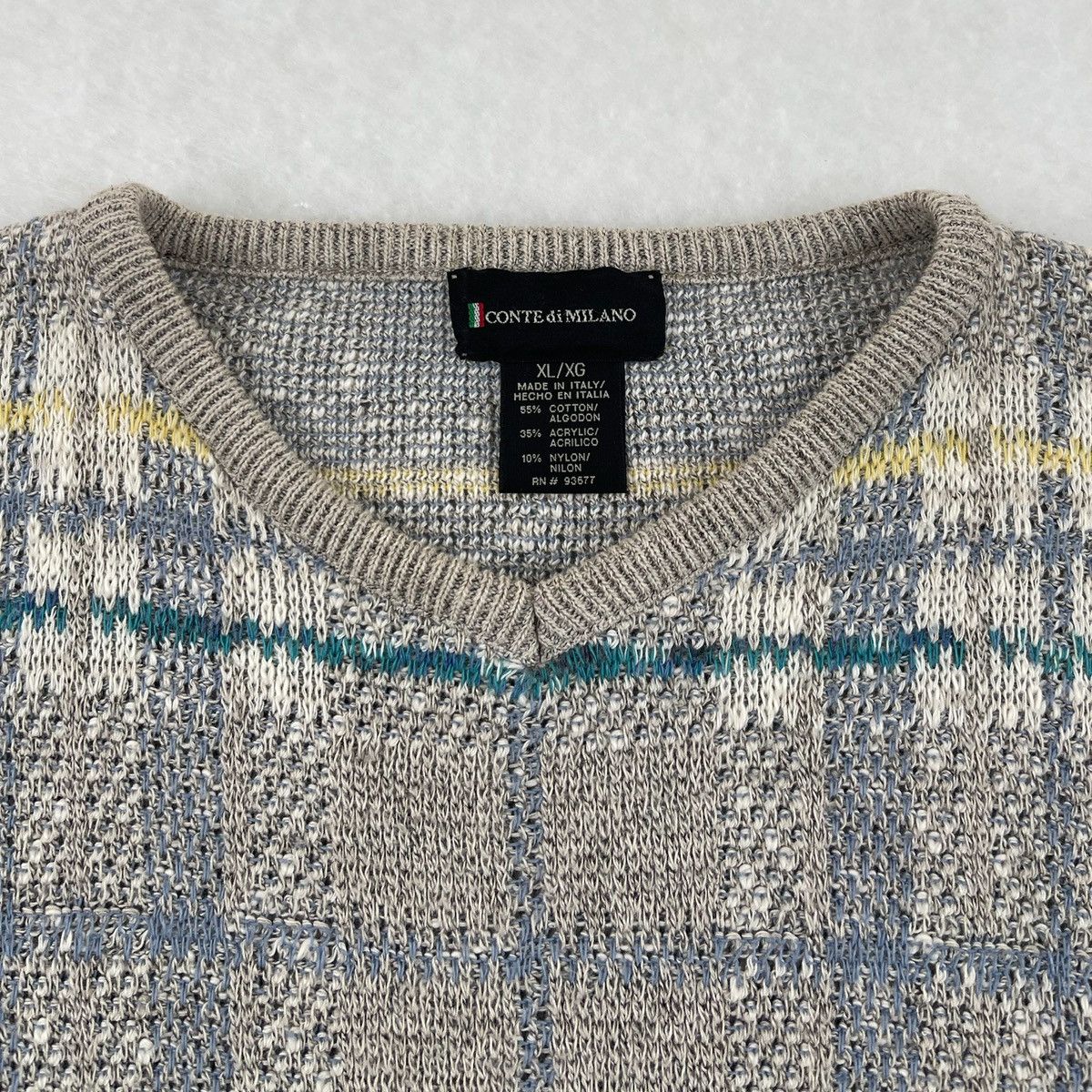 Other Vtg conte de milano sweater xl plaid gray Size US XL / EU 56 / 4 - 2 Thumbnail