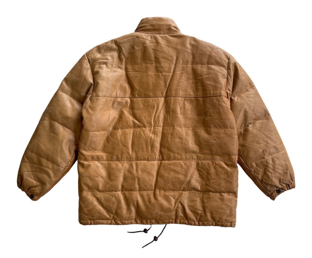 Vintage 80s Vent Couvert Leather Down Jacket Size US L / EU 52-54 / 3 - 4 Thumbnail