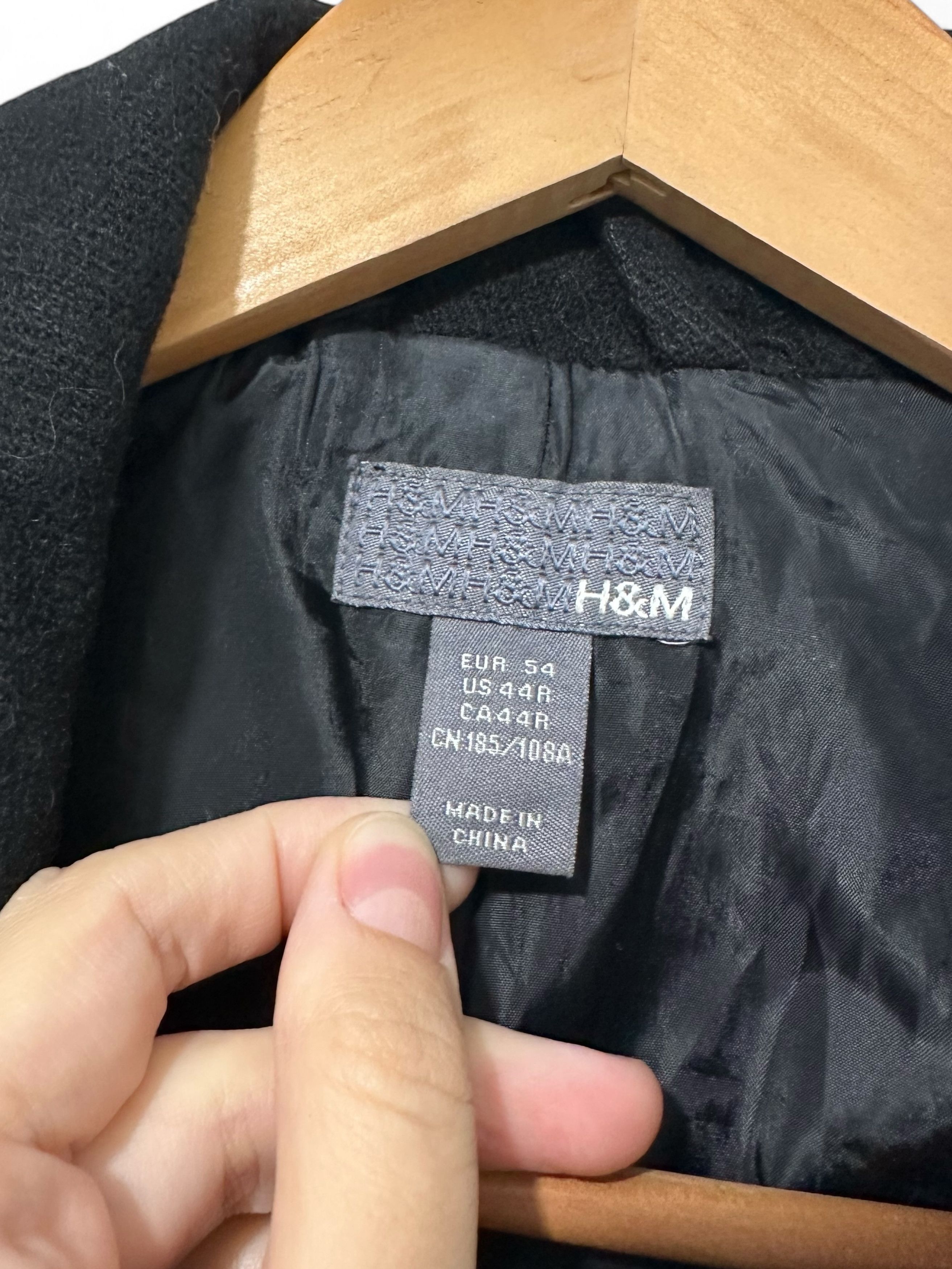 Allsaints H&M Heavy Wool Black Biker Jacket Size US L / EU 52-54 / 3 - 4 Thumbnail