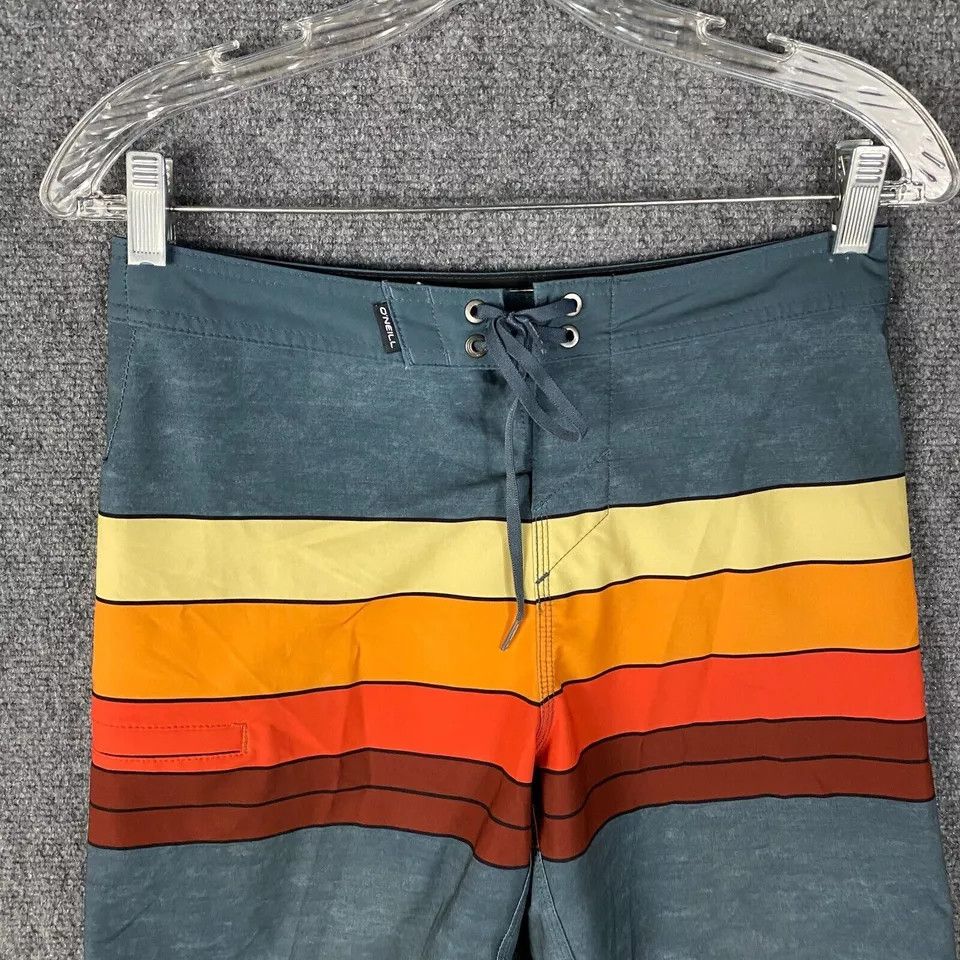 O'Neill O'Neill Swim Trunks Men's 27 Hyperfreak Striped Polyester Size US 27 - 2 Thumbnail