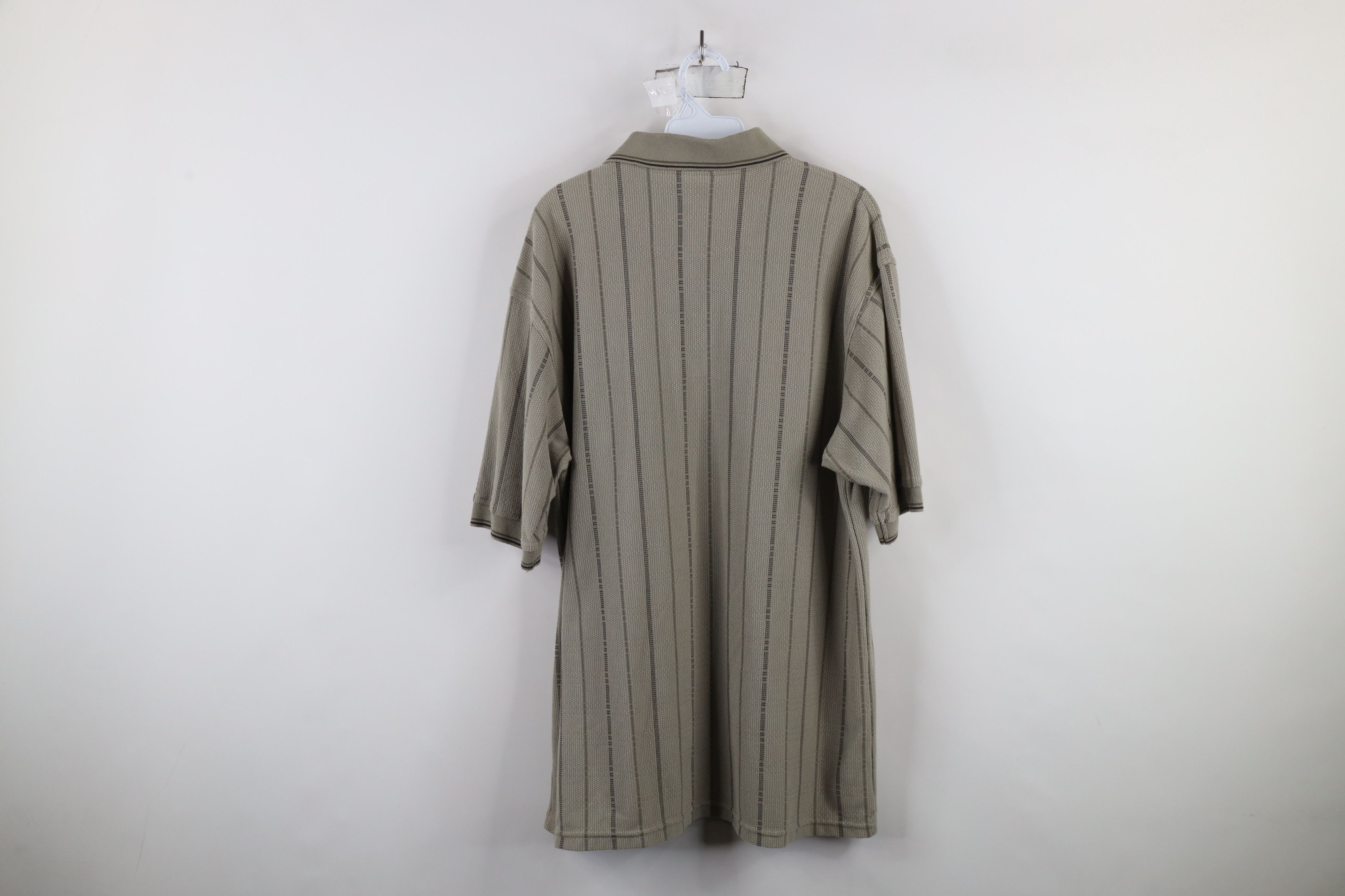 Vintage Vintage 90s Streetwear Knit Collared Golf Polo Shirt Green Size US XL / EU 56 / 4 - 9 Thumbnail