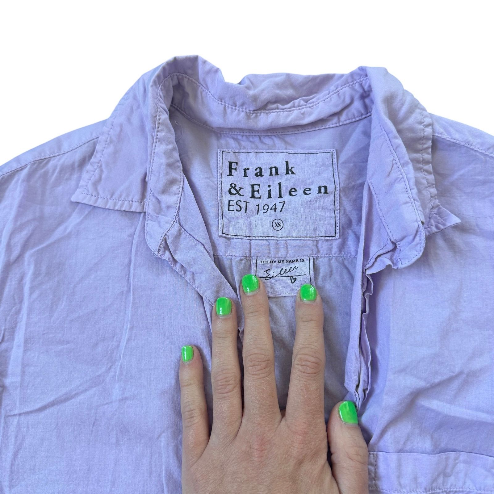 Frank & Eileen Frank & Eileen Eileen Button-Up Shirt Purple Size XS / US 0-2 / IT 36-38 - 4 Thumbnail