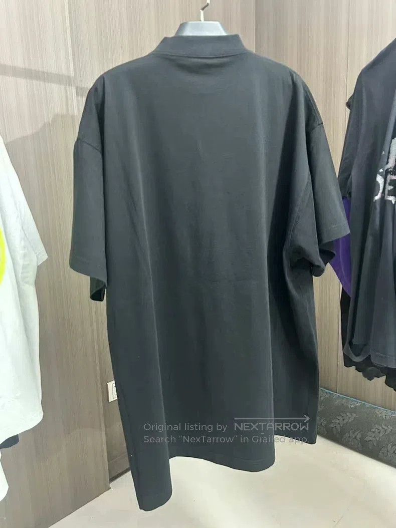 Balenciaga Balenciaga Chest Embroidered Rainbow Letter Logo Black Sho Size US L / EU 52-54 / 3 - 2 Thumbnail