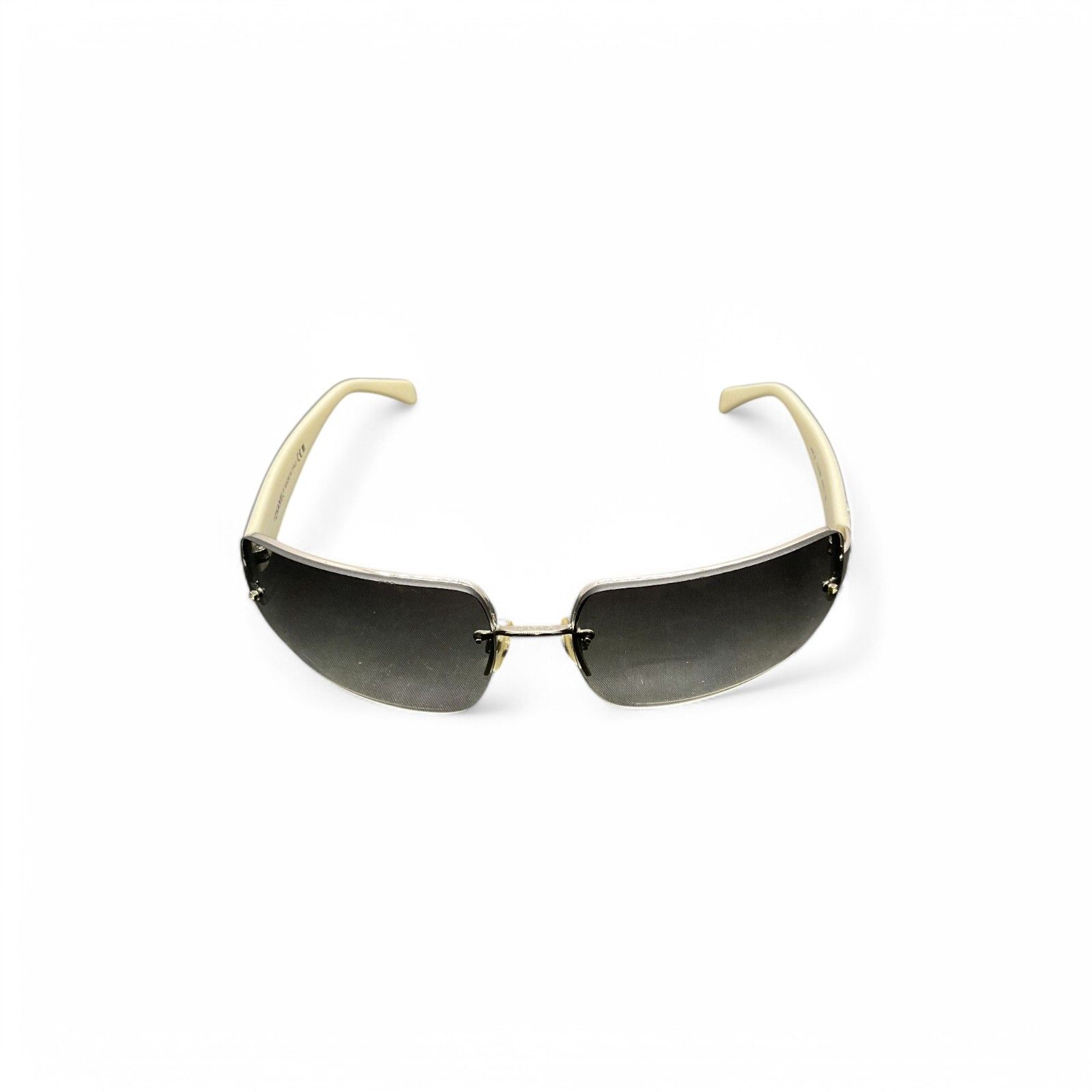 Chanel Chanel - CC Sunglasses Rimless VIntage White Metal Coco Size ONE SIZE - 1 Thumbnail