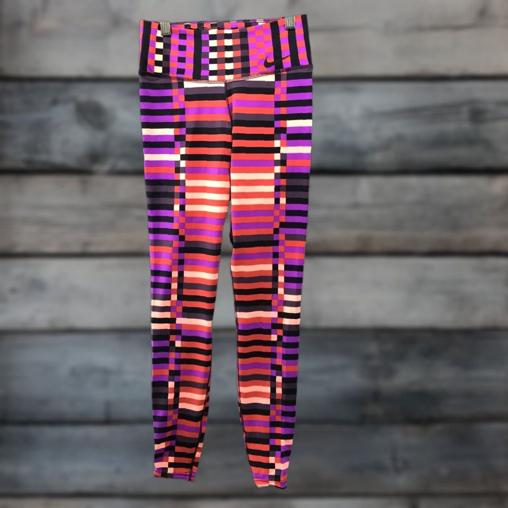 Nike Nike Pink Printed Leggings Womens XS Full Length Yoga Gym Multicolor Geometric Size 26" / US 2 / IT 38 - 1 Thumbnail