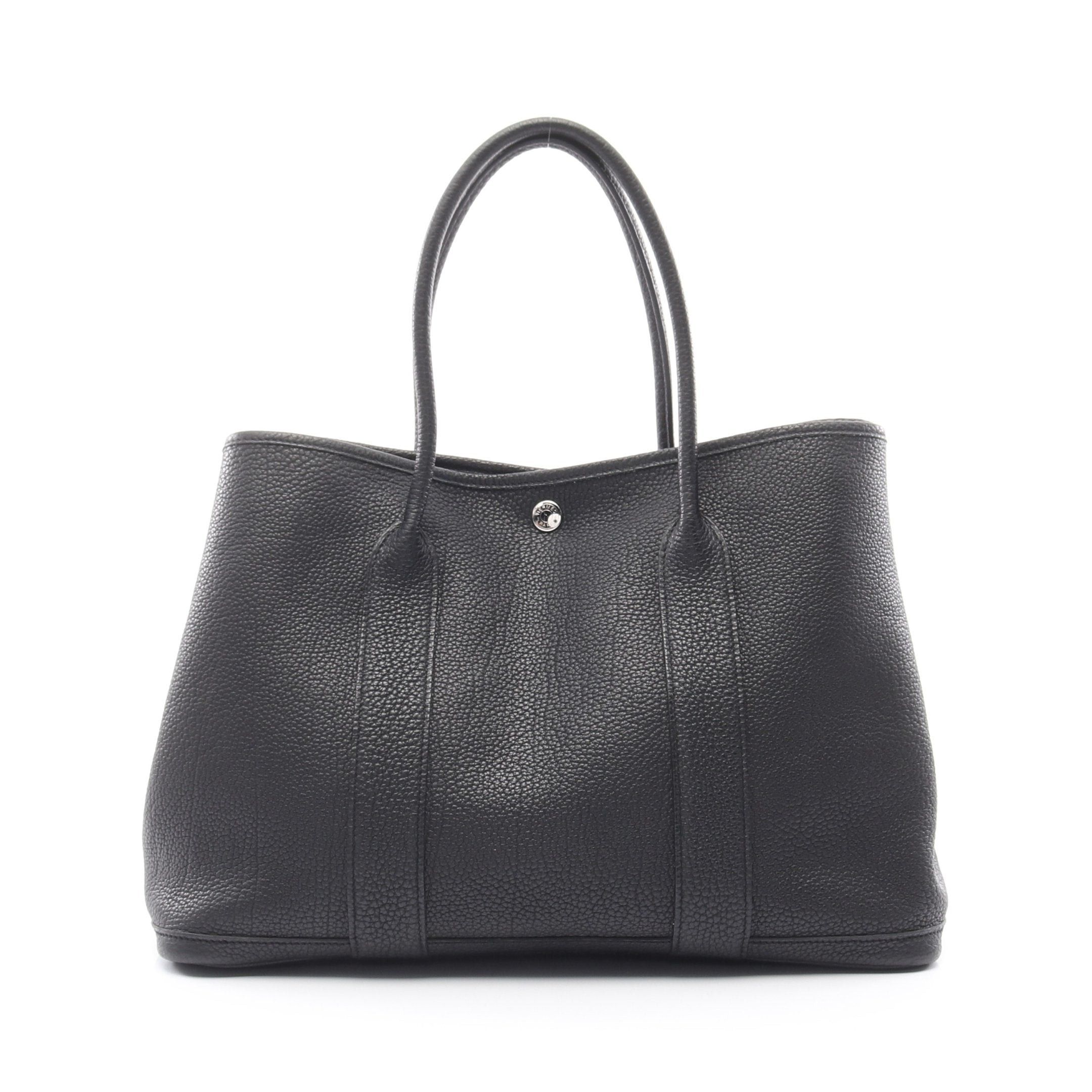 Hermes Hermes Garden Party Pm Black Handbag Tote Bag Negonda Leather Silver Hardware Stamp Size ONE SIZE - 1 Thumbnail