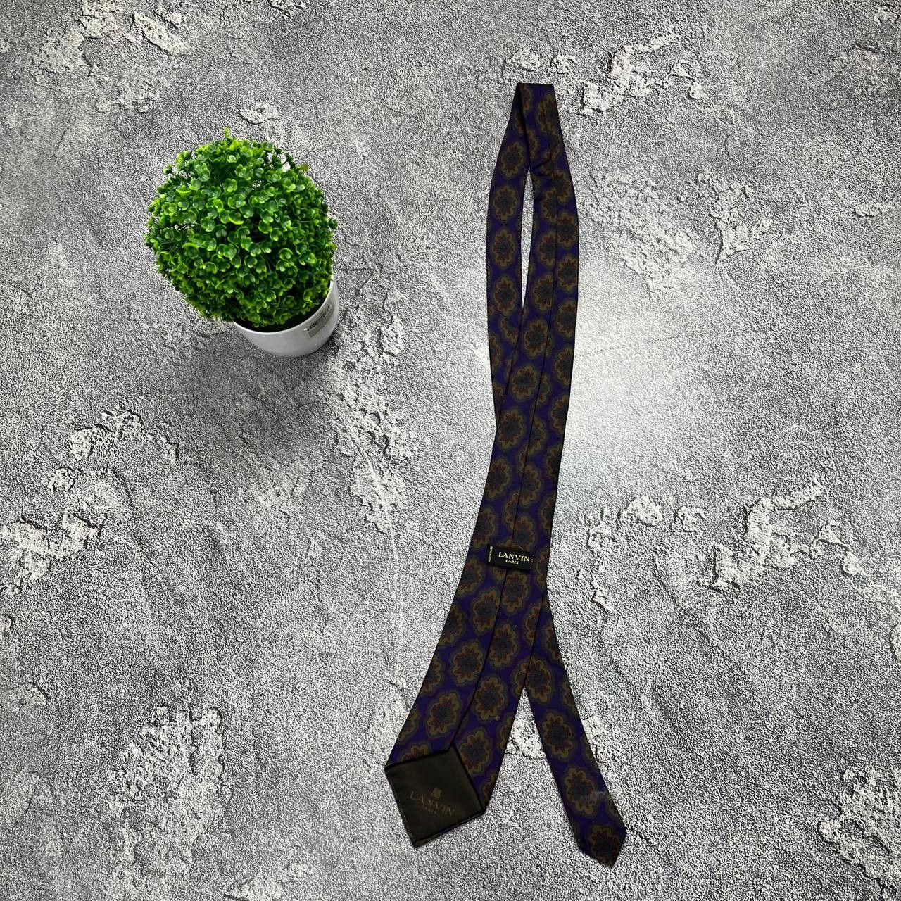 Lanvin Lanvin Paris Men's Floral Bron Tie 100% SILK Made in France Size ONE SIZE - 7 Thumbnail