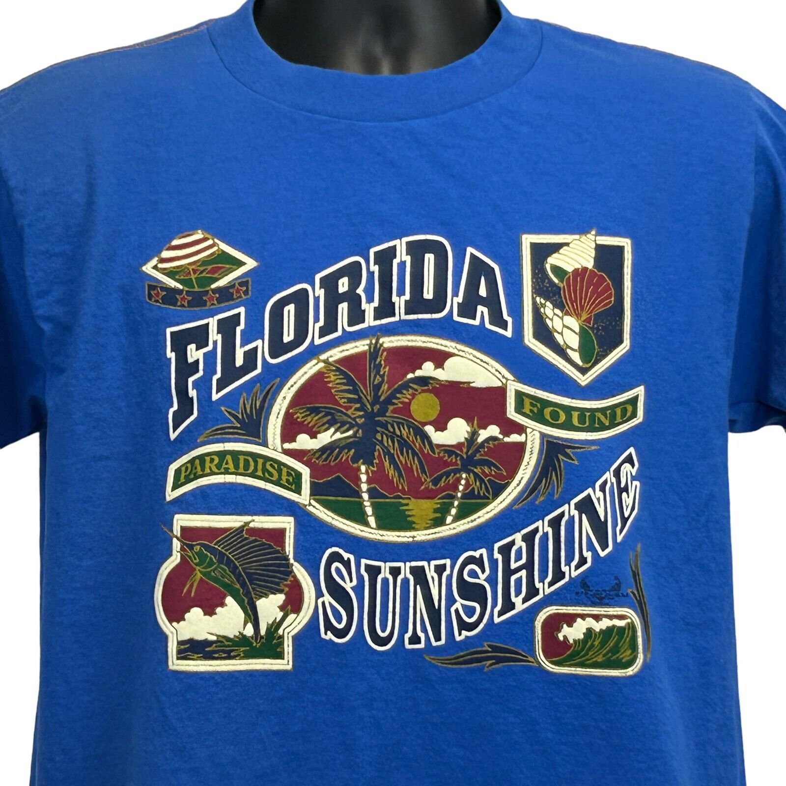 All Sport Vintage 90s Florida Sunshine T Shirt Travel Tourist M Medium Size US M / EU 48-50 / 2 - 1 Thumbnail