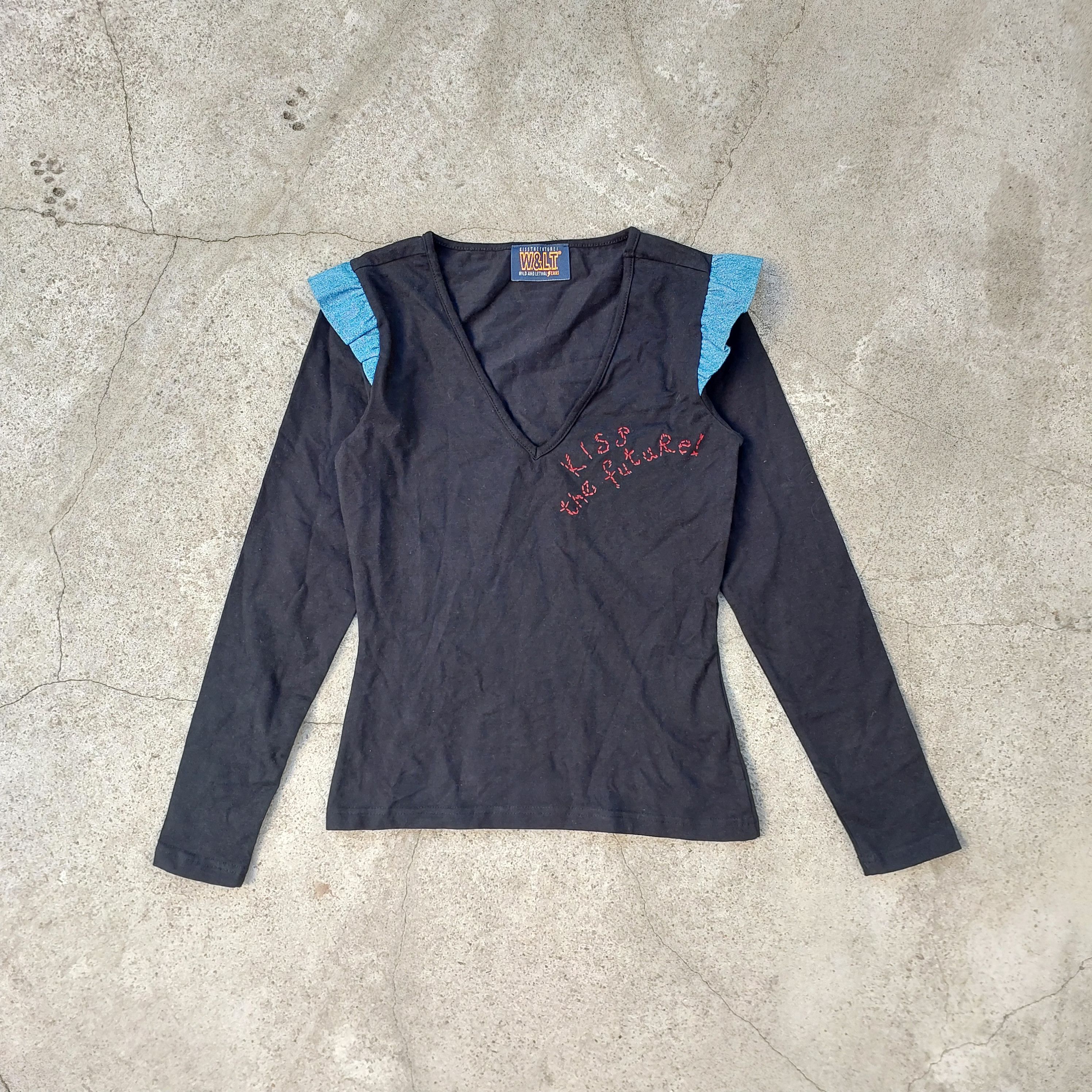 image of W Lt Walter Van Beirendonck W.&l.t. - Walter Van Berindonck - Kiss The Future - L/s in Black, Women