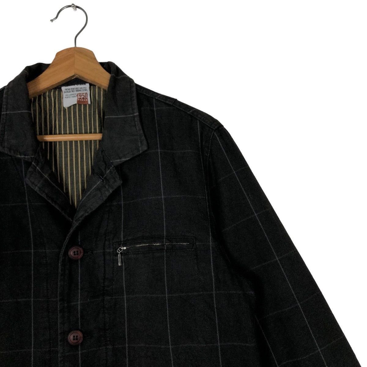 Issey Miyake 🔥90’s Striped Chore Jacket Double Breast Jungle Storm Japan Size US M / EU 48-50 / 2 - 6 Thumbnail