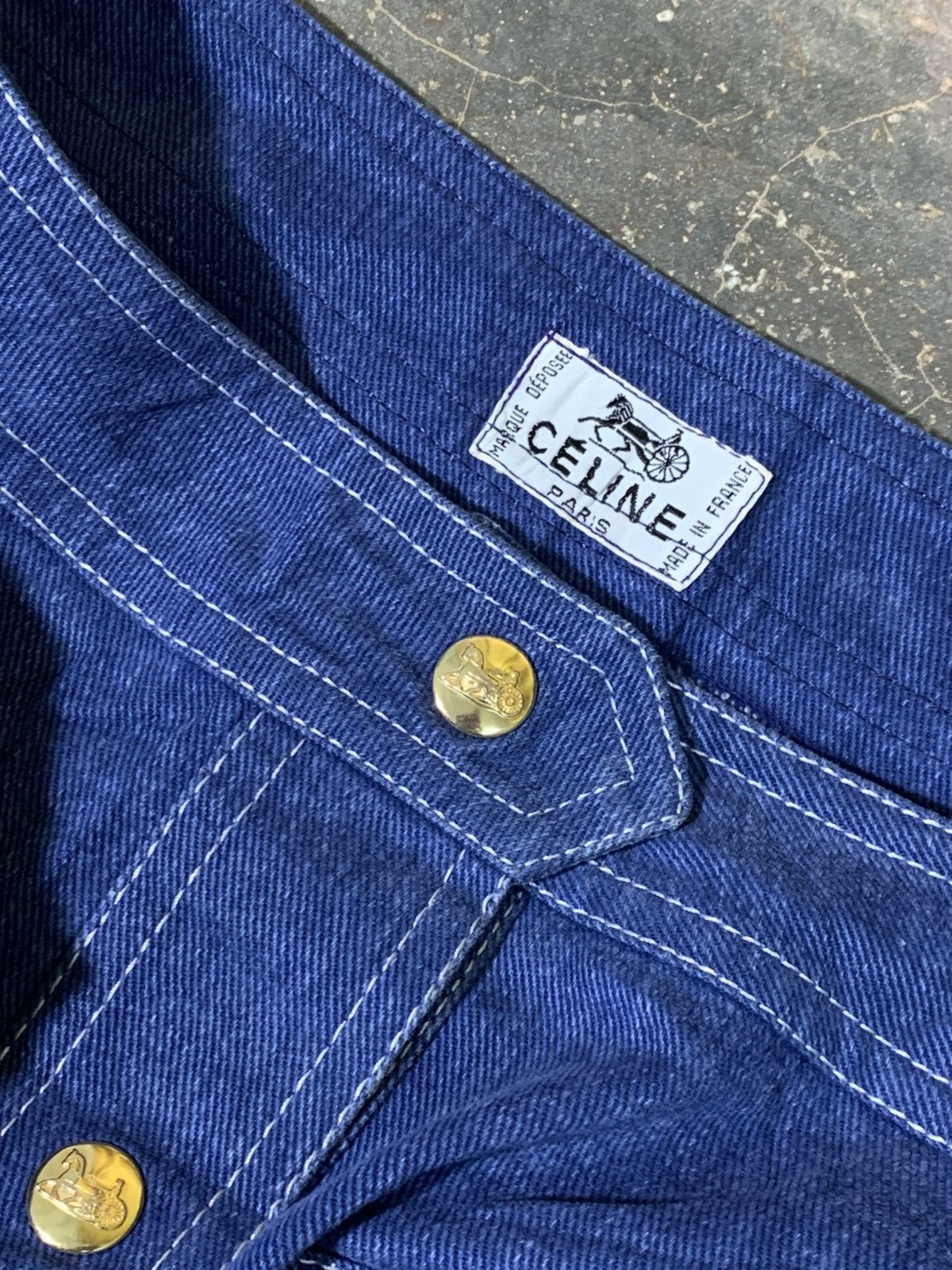 Celine Vintage Celine Denim Skirt Size 30" / US 8 / IT 44 - 4 Thumbnail