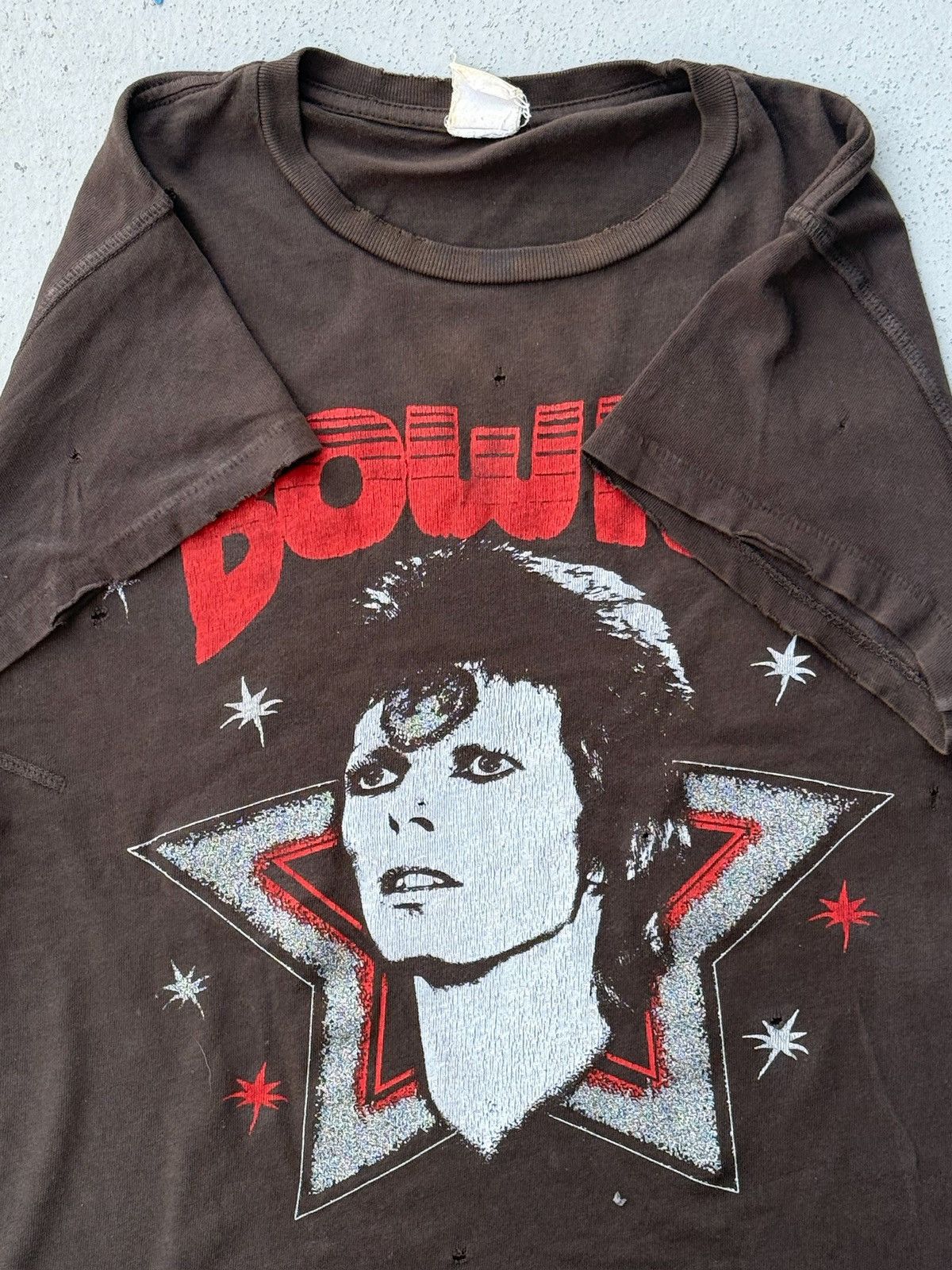 Vintage Vintage Distressed David Bowie Baby Tee Size US M / EU 48-50 / 2 - 3 Thumbnail