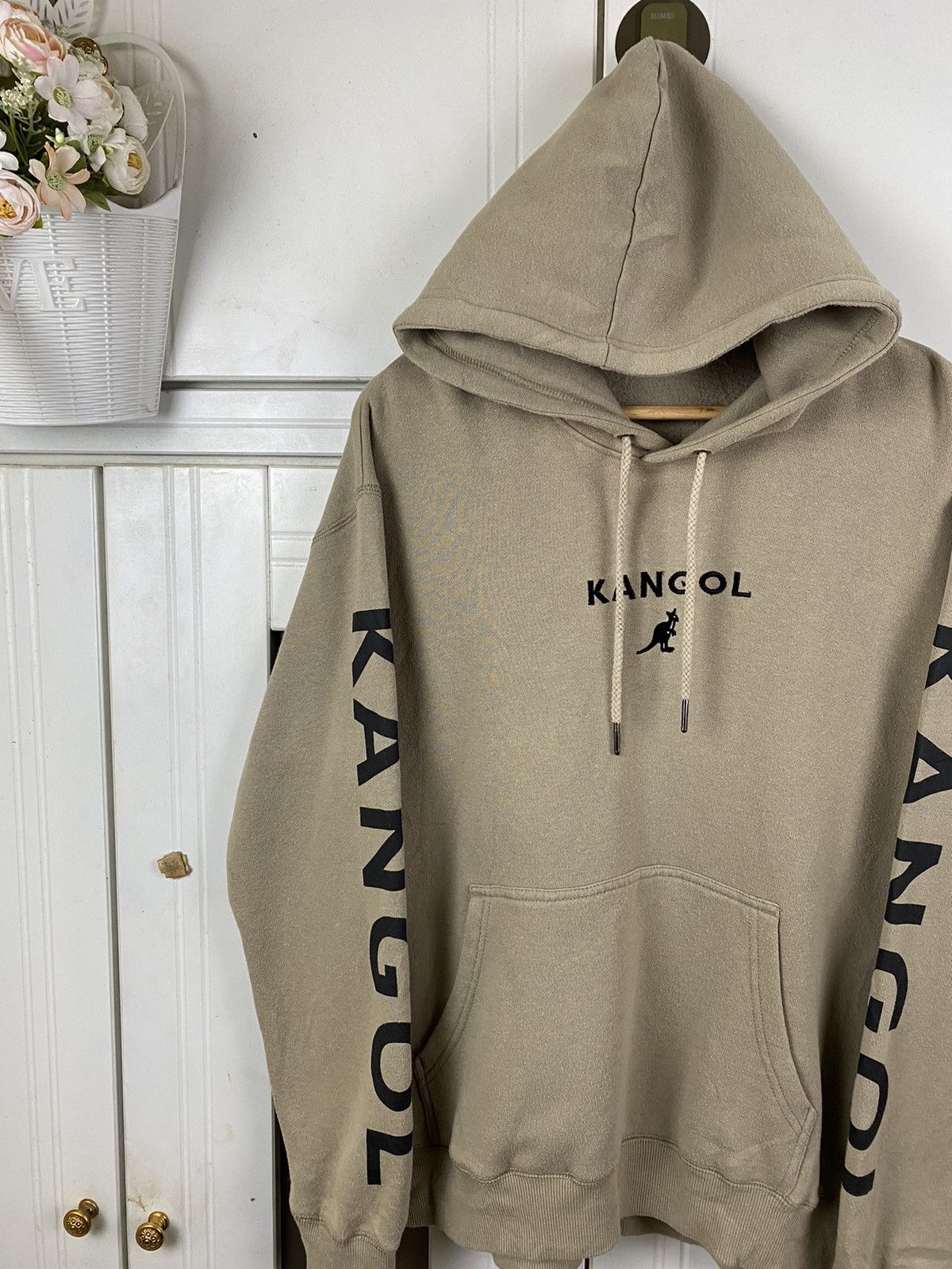 Kangol × Vintage Vintage Kangol Hoodie Logo Centre Pullover Size US XL / EU 56 / 4 - 3 Thumbnail