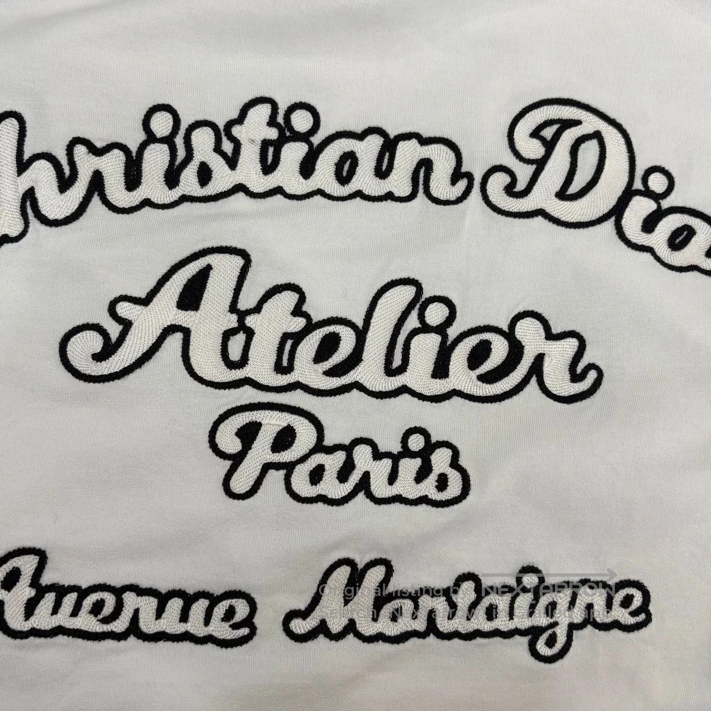 Dior Dior White Black Raglan Sleeve Embroidered Logo Tee. Size US XL / EU 56 / 4 - 7 Thumbnail