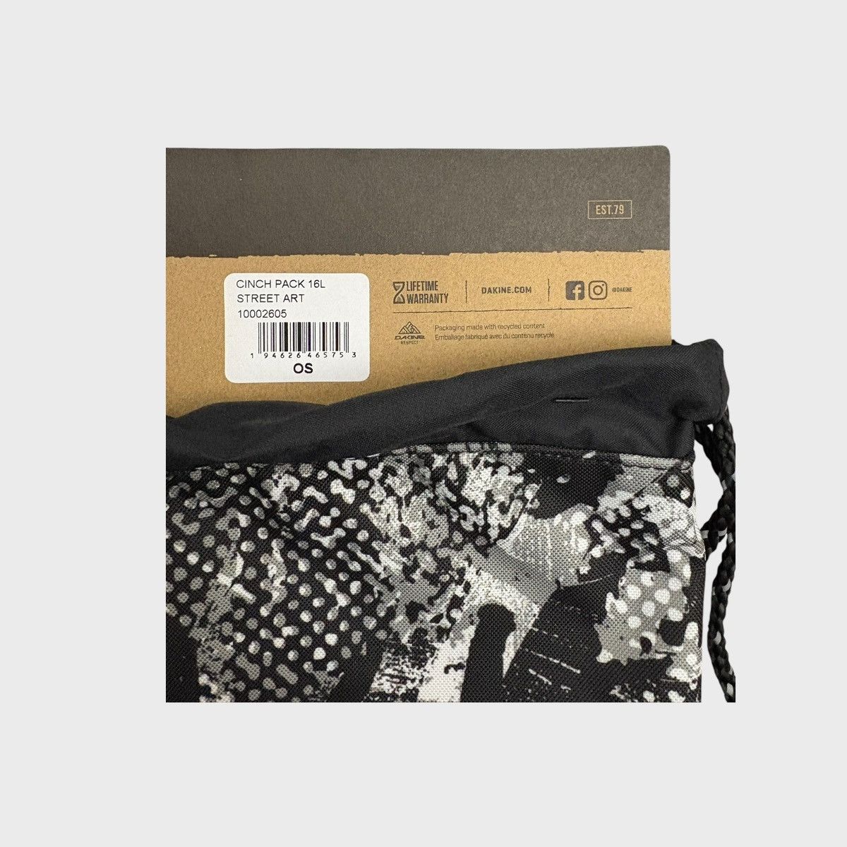 Dakine DaKine Unisex Black White Street Art Cinch 16 L Pack Size ONE SIZE - 10 Thumbnail
