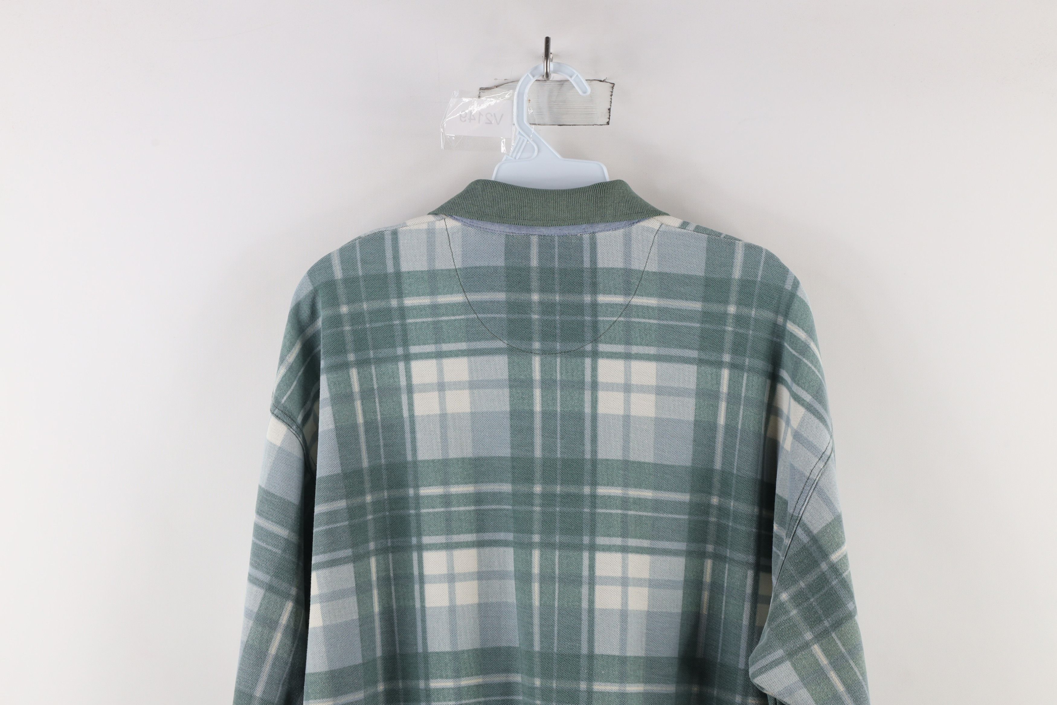 Vintage Vintage 90s Streetwear Baggy Fit Collared Polo Shirt Plaid Size US L / EU 52-54 / 3 - 9 Thumbnail