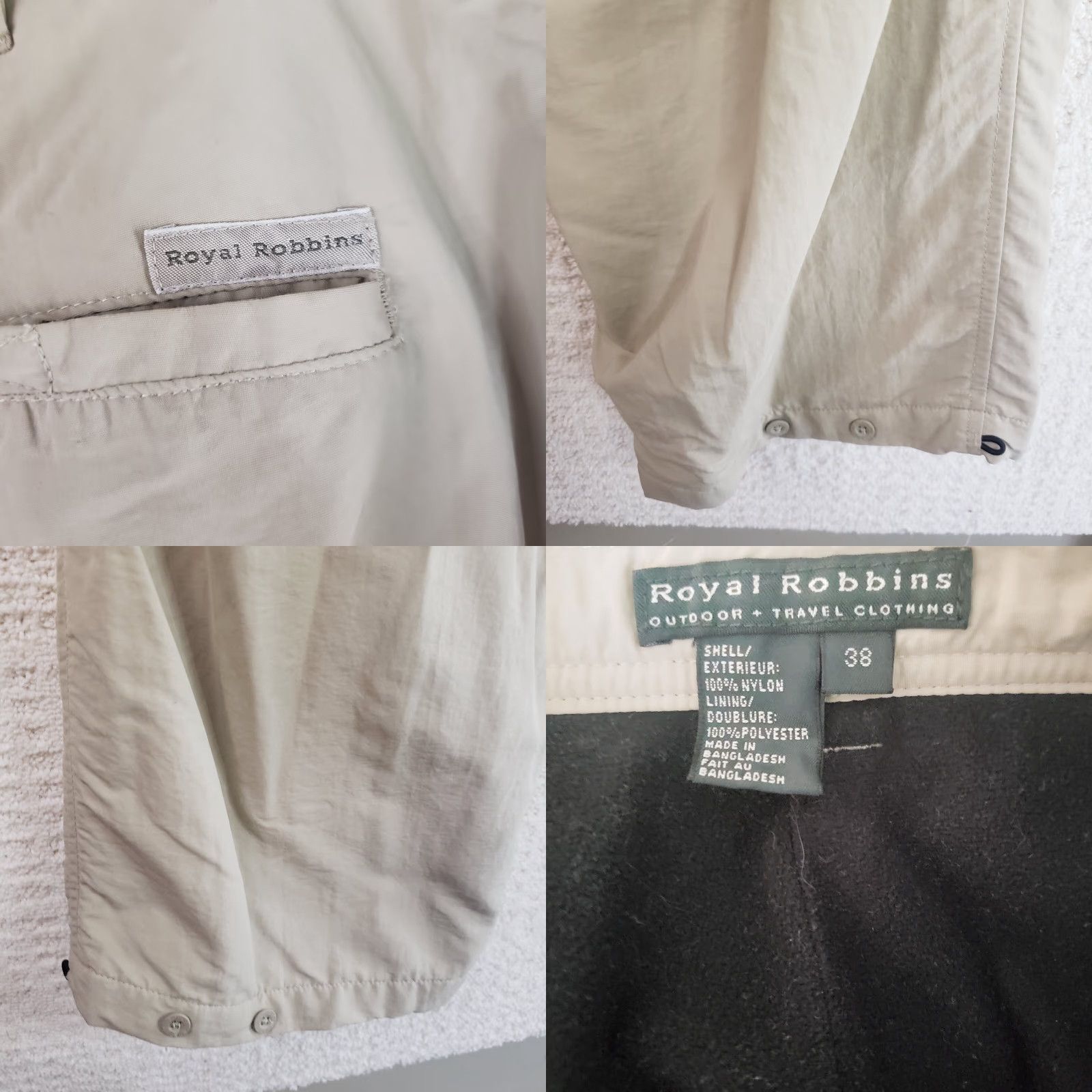 Royal Robbins VINTAGE Royal Robbins Lined Hiking Pants Men 38x31 Beige Nylon Lightweight Cargo Utility Pants Mens Beige 38x31 Casual Outdoor Size US 38 / EU 54 - 9 Thumbnail