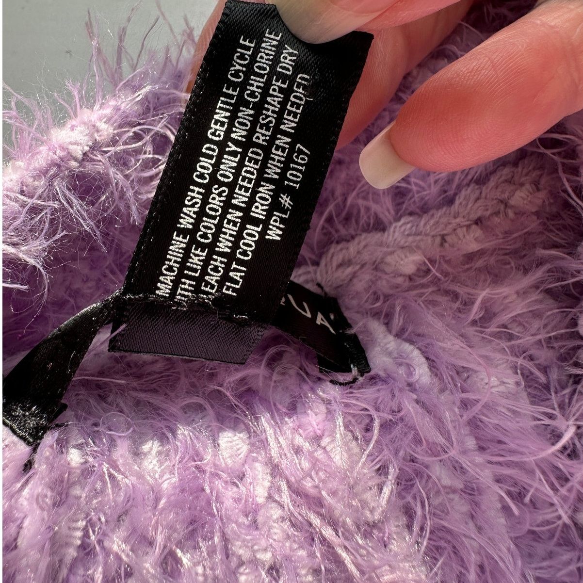 Other Aqua Light Purple Fuzzy Loose Knit Mock Neck Sweater S Size S / US 4 / IT 40 - 7 Thumbnail