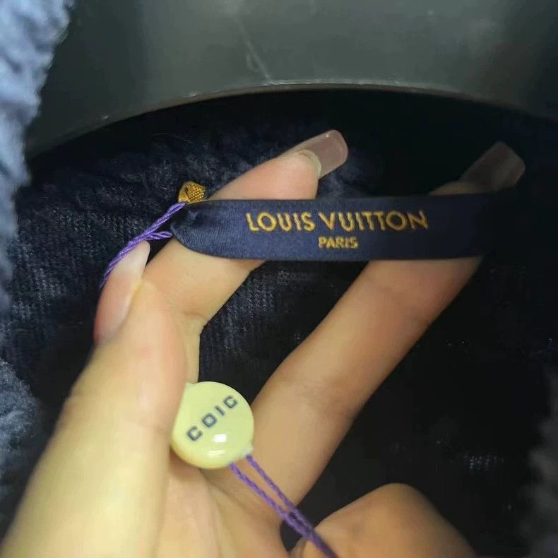Louis Vuitton Louis Vuitton Dark blue full jacquard suede logo jacket Size US XL / EU 56 / 4 - 3 Thumbnail