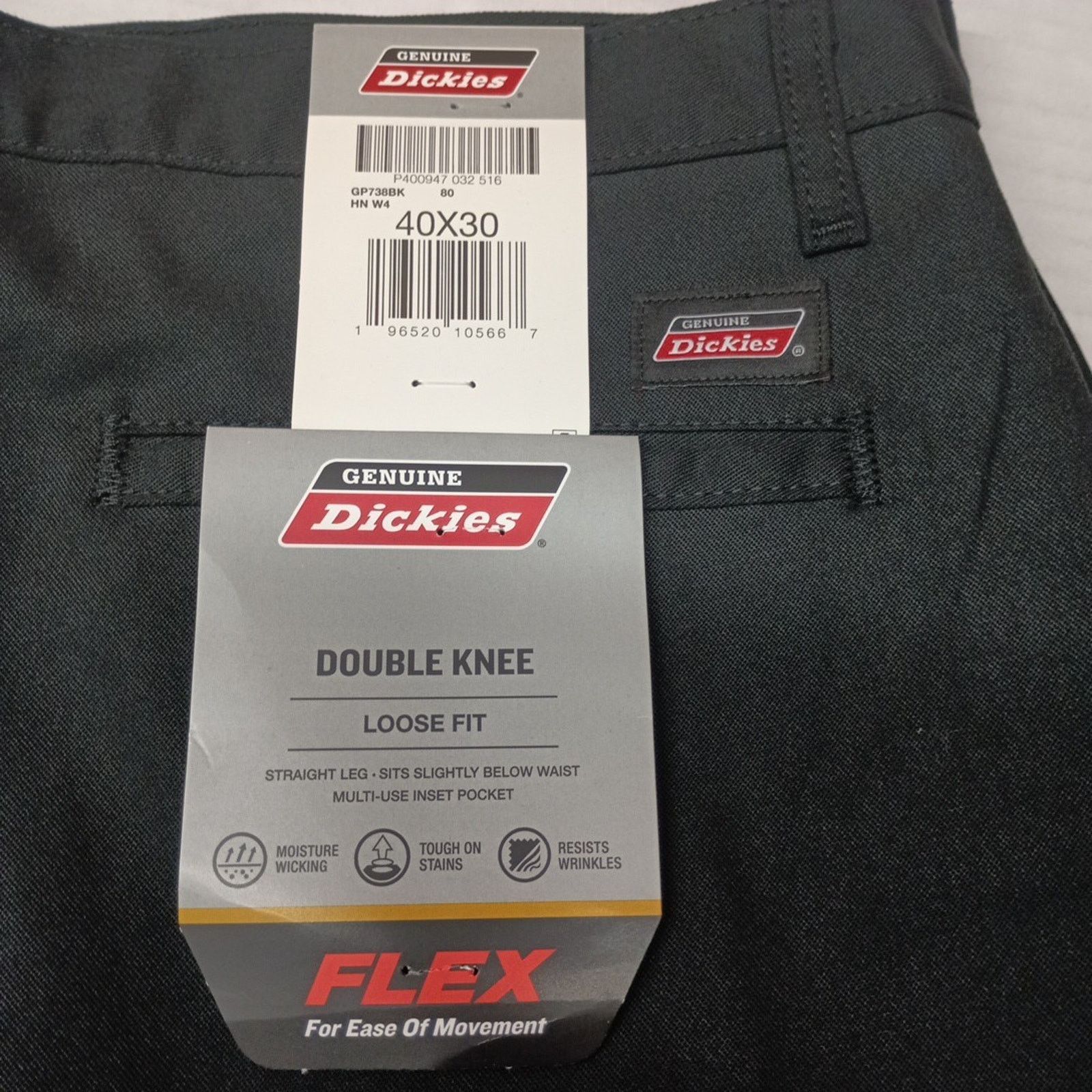 Dickies Dickies Loose Fit Double Knee Work Pants Men's 40x30 Black Size US 40 / EU 56 - 2 Thumbnail
