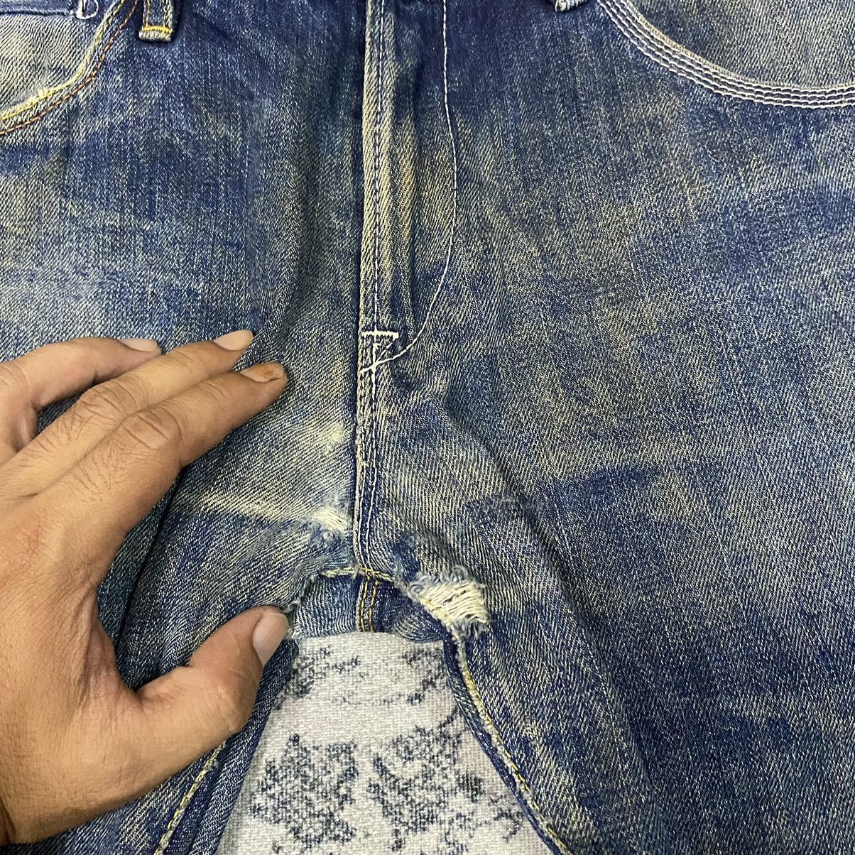 If Six Was Nine × Paul Smith Red Ear × Vintage Vintage Selvedge Paul Smith Rusty Faded Distress Denim Jeans Size US 33 - 9 Thumbnail