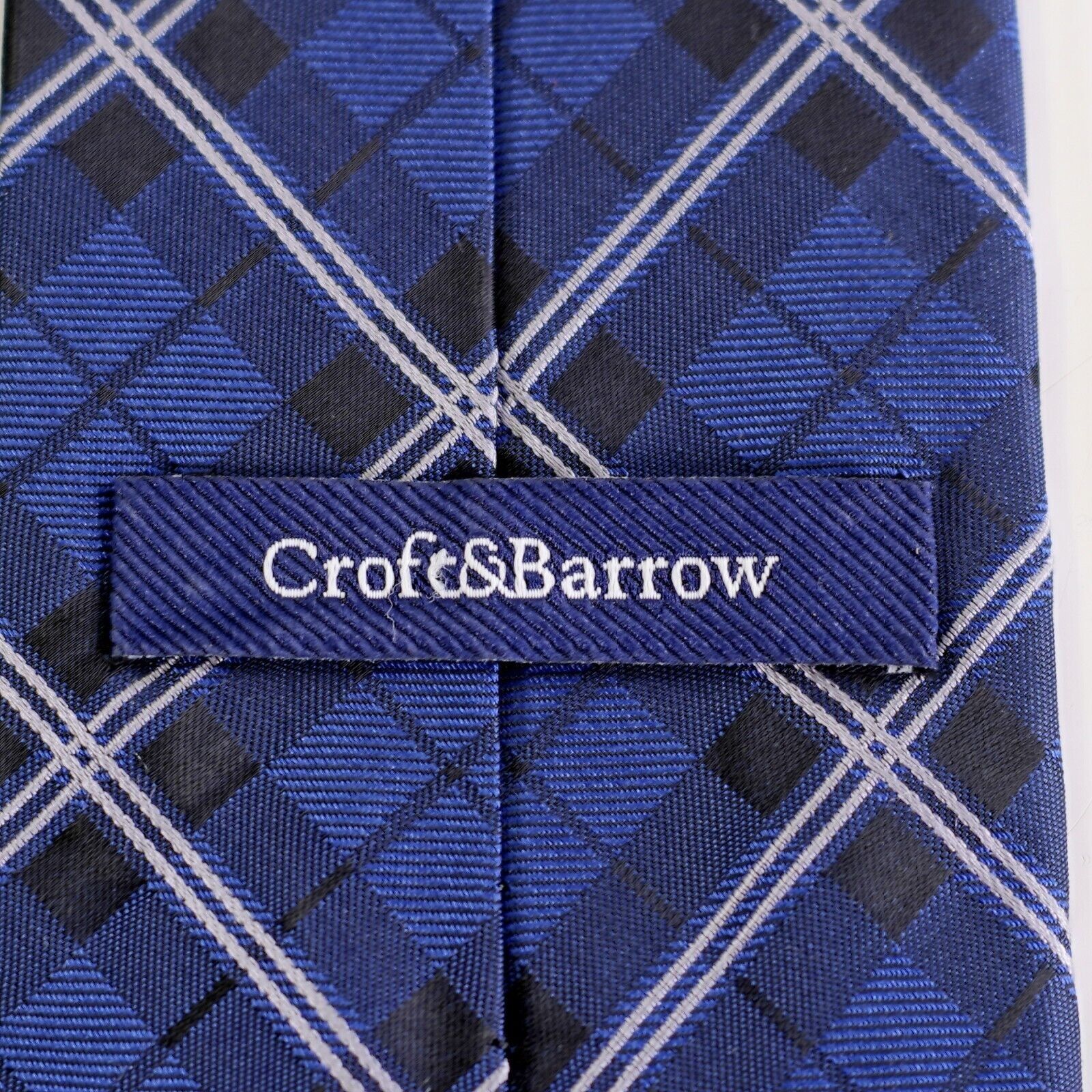 Croft & Barrow Croft & Barrow Blue Plaid Woven Silk Blend Tie Size ONE SIZE - 3 Thumbnail