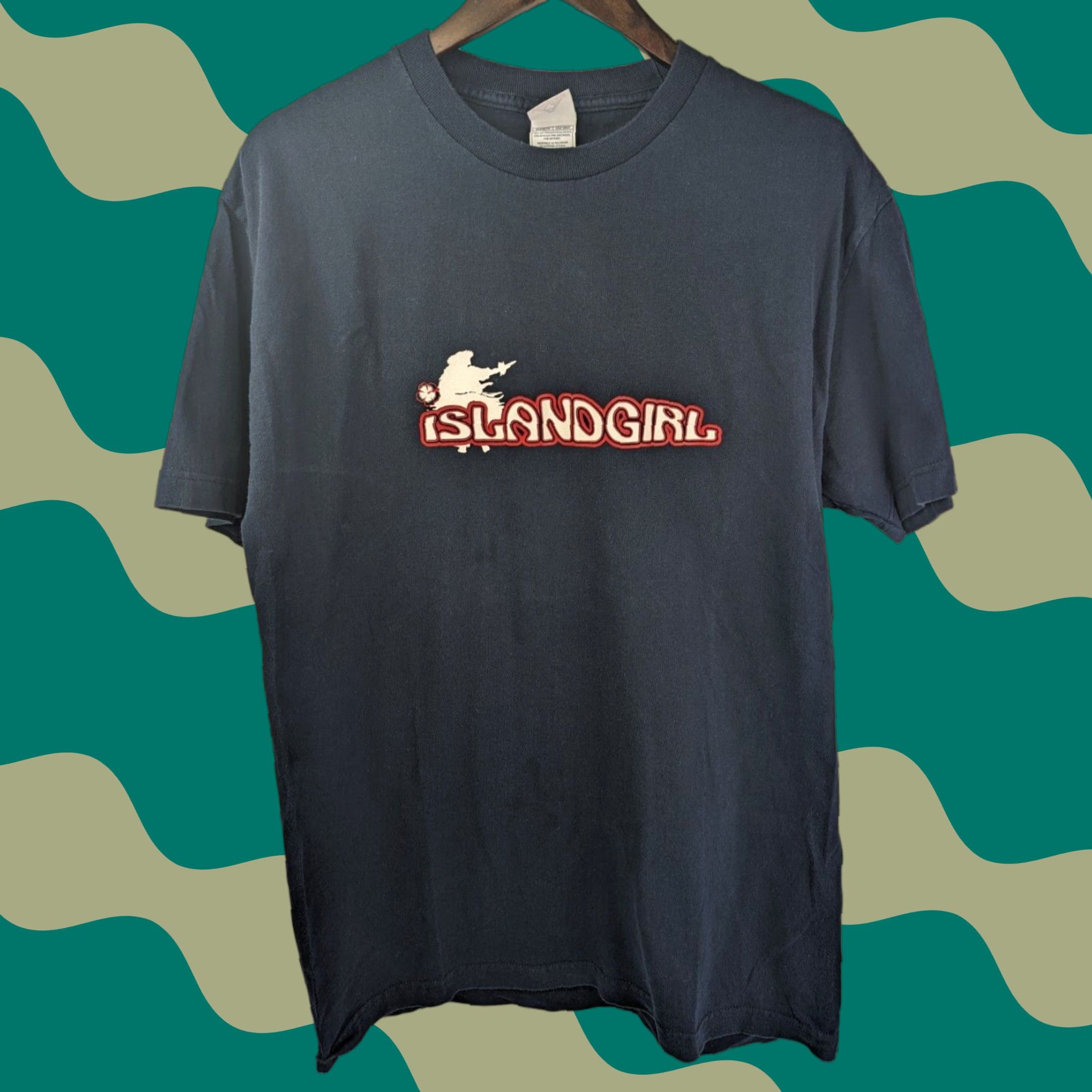 Vintage Island Girl Hawaii Navy T-Shirt Island Brickhouse Apparel Size Large Size US L / EU 52-54 / 3 - 1 Thumbnail
