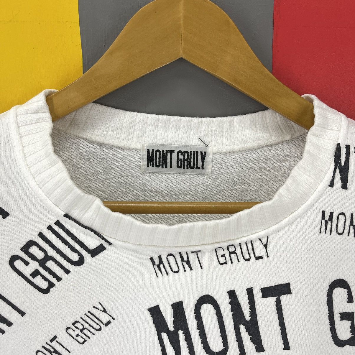 Japanese Brand MONT GRULY Made In Japan Women Crop Sweatshirt #1408/AW Size S / US 4 / IT 40 - 2 Thumbnail