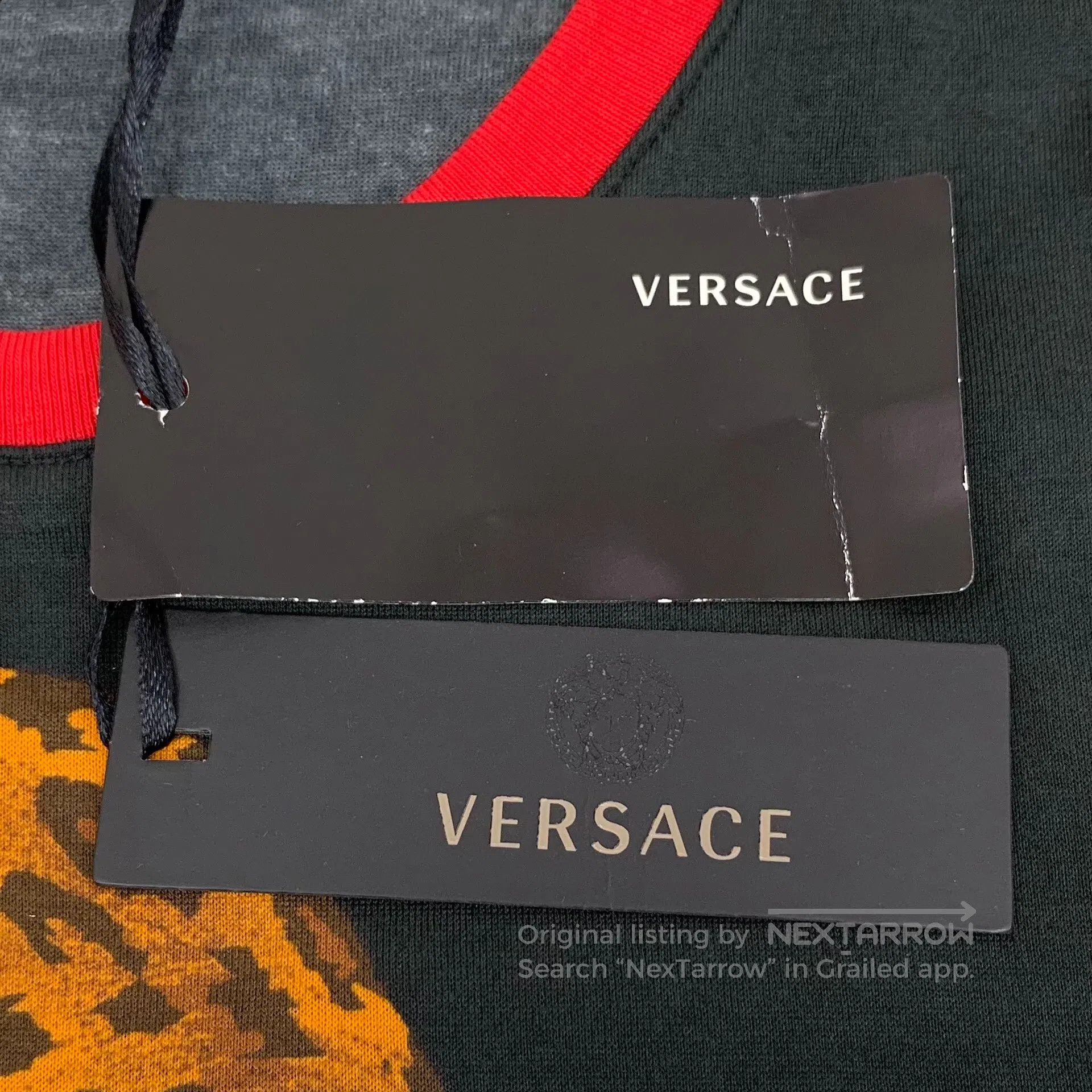 Versace Versace Black Leopard Print Cotton Crew Neck Short Sleeve Size US L / EU 52-54 / 3 - 7 Thumbnail