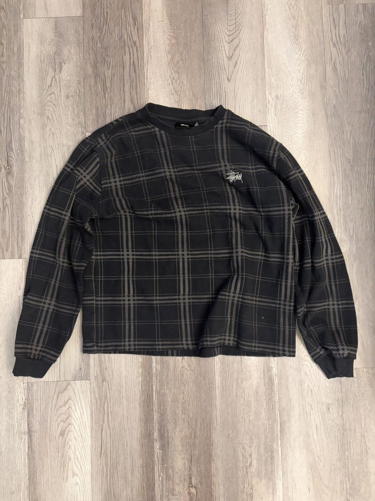 Stussy RARE vintage 2000s stussy waffled sweatshirt Size US M / EU 48-50 / 2 - 1 Thumbnail