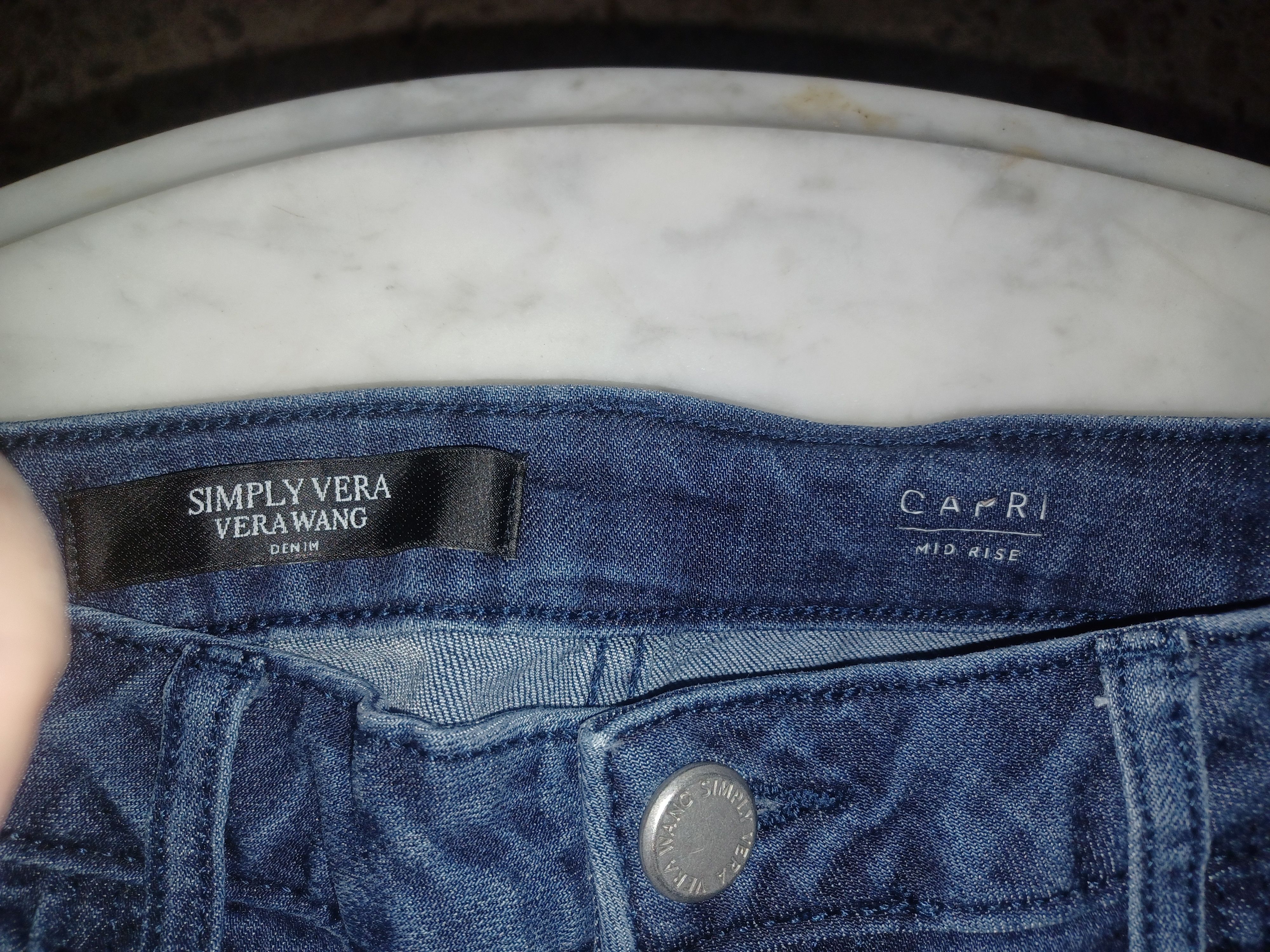 Vera Wang Simply Vera Women's Mid-Rise Capri Jeans SZ 0 Blue Size 25" / US 0 / IT 36 - 4 Thumbnail