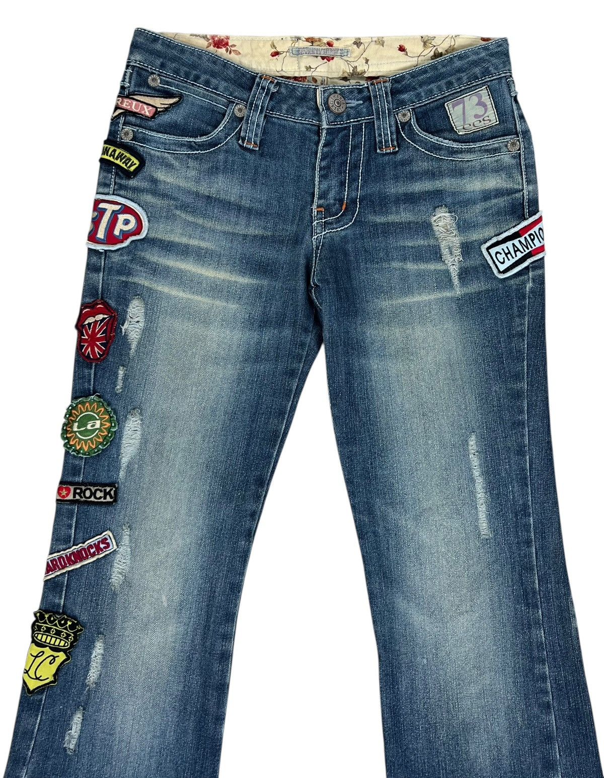 Japanese Brand Vintage Lalacub Mania Japan “73ees” Racing Jeans Size 28" / US 6 / IT 42 - 4 Thumbnail
